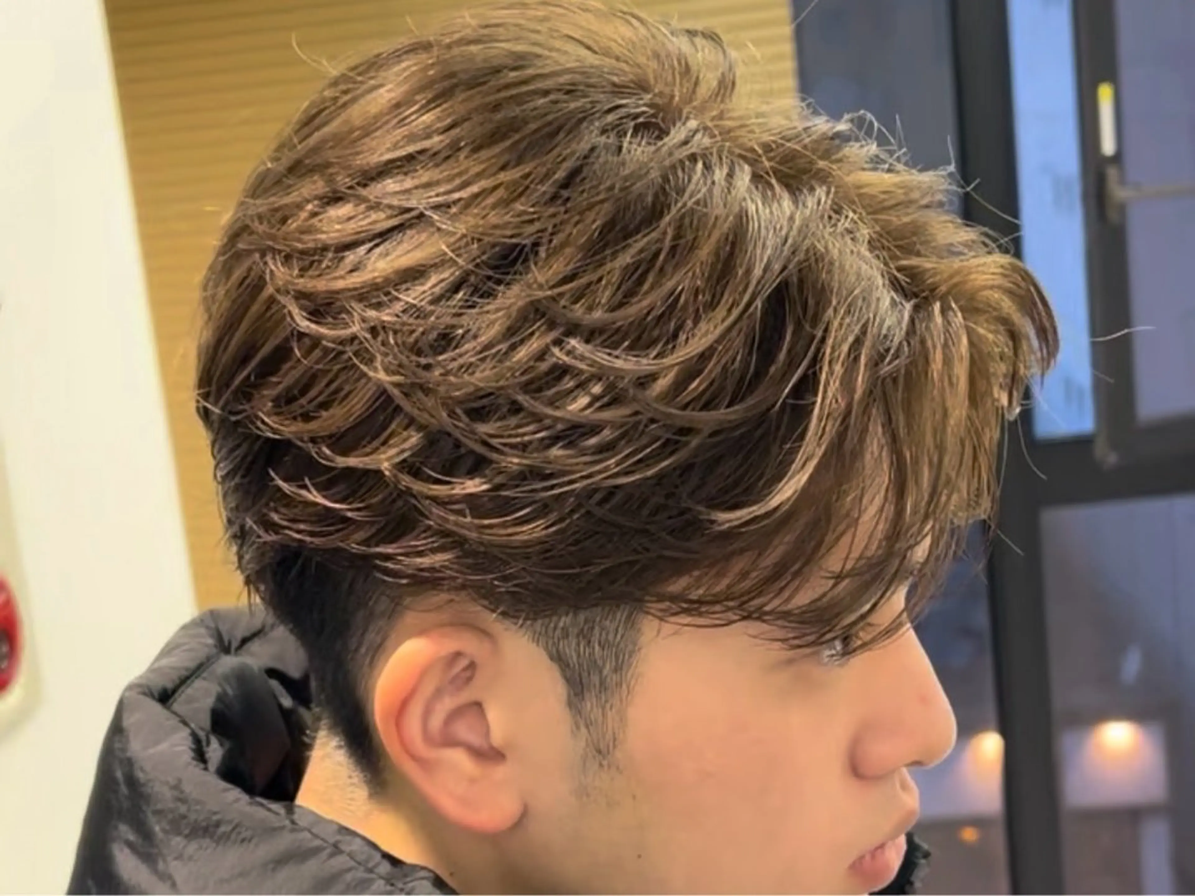 カラー パーマ メンズ メンズパーマ 佐々木 輝のヘアスタイル
