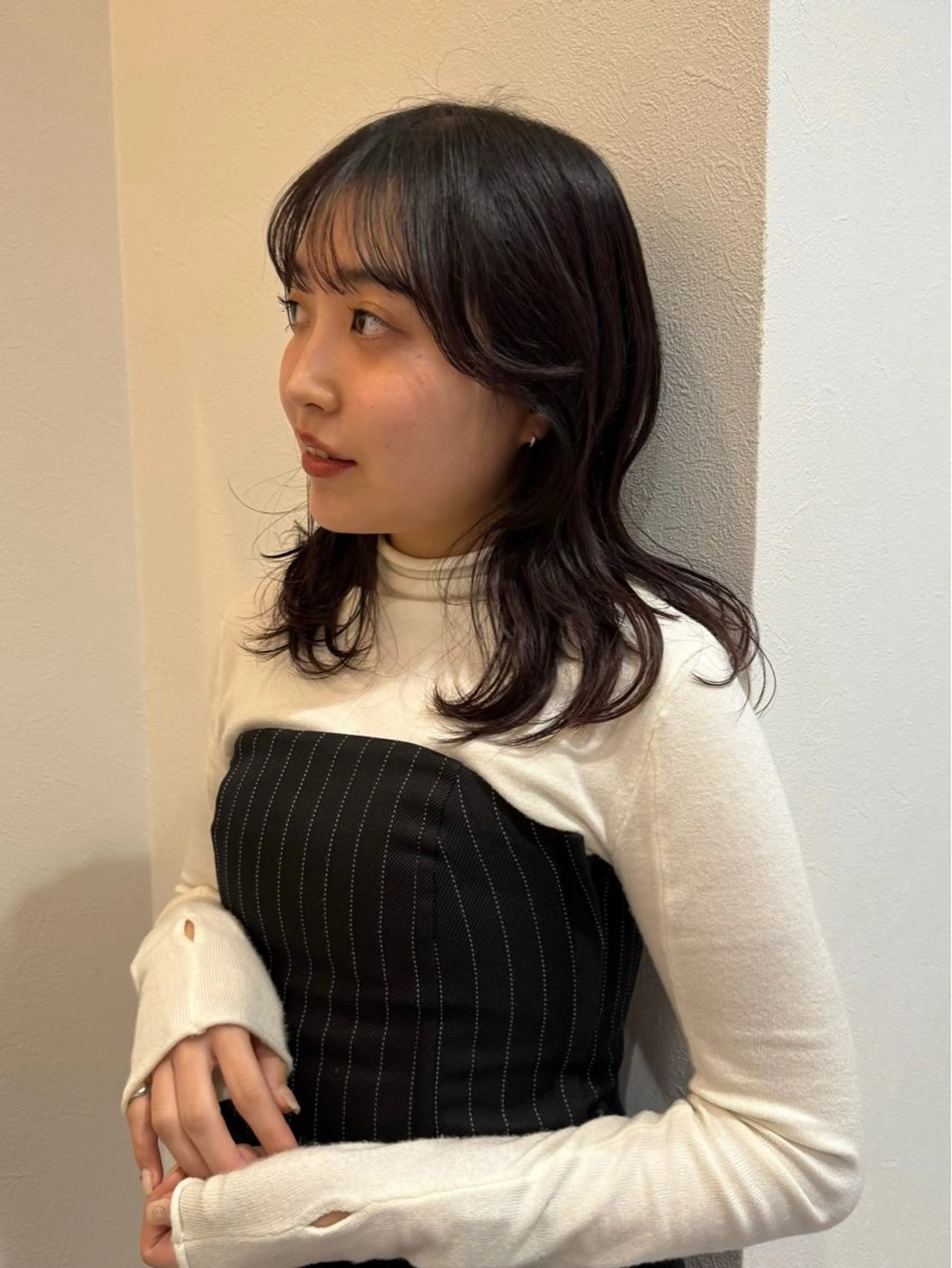 ミディアム もりしま あやかのヘアスタイル