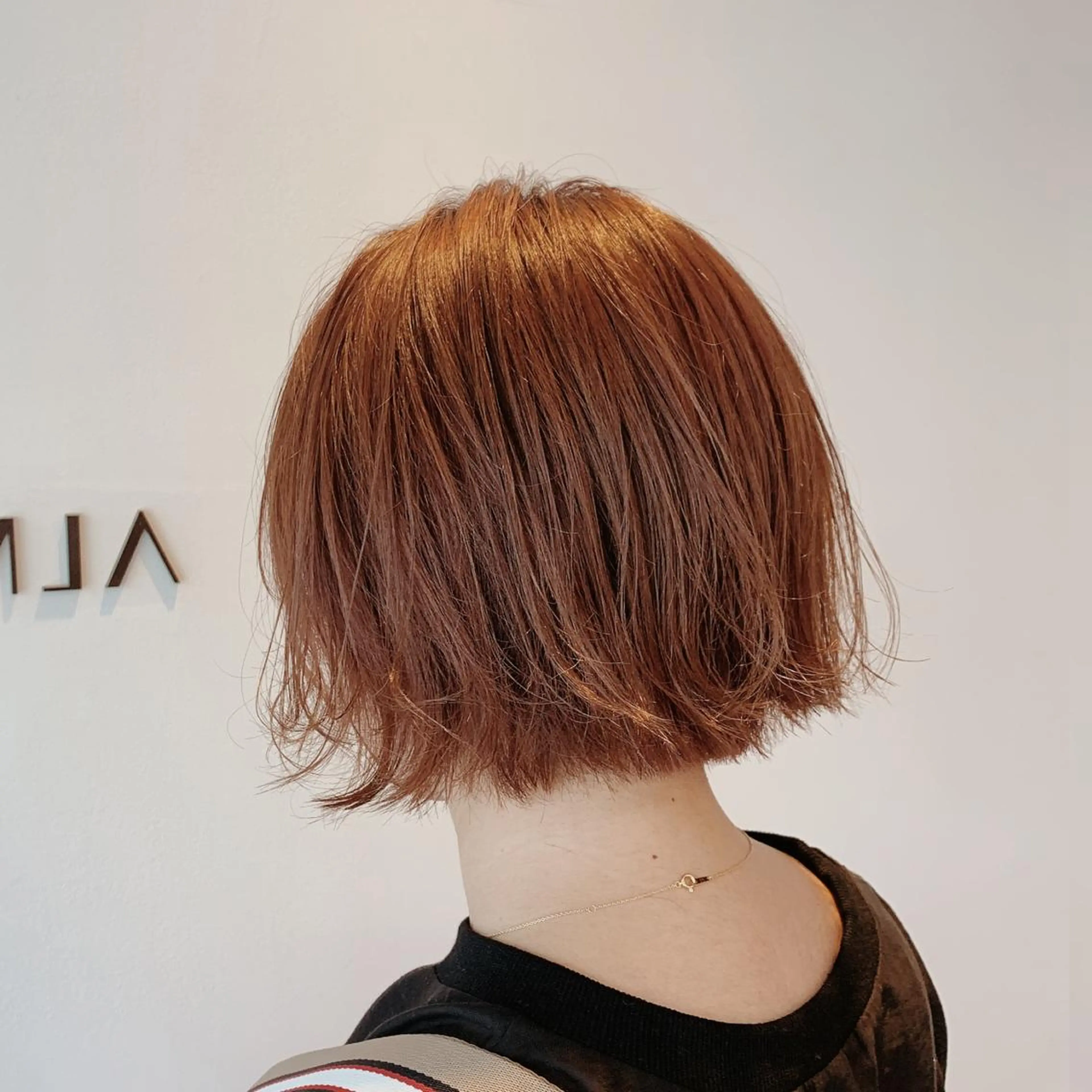 ショート カラー ヘアアレンジ オレンジ 似合わせhair🔸 アサダ タカコ🔸のヘアスタイル