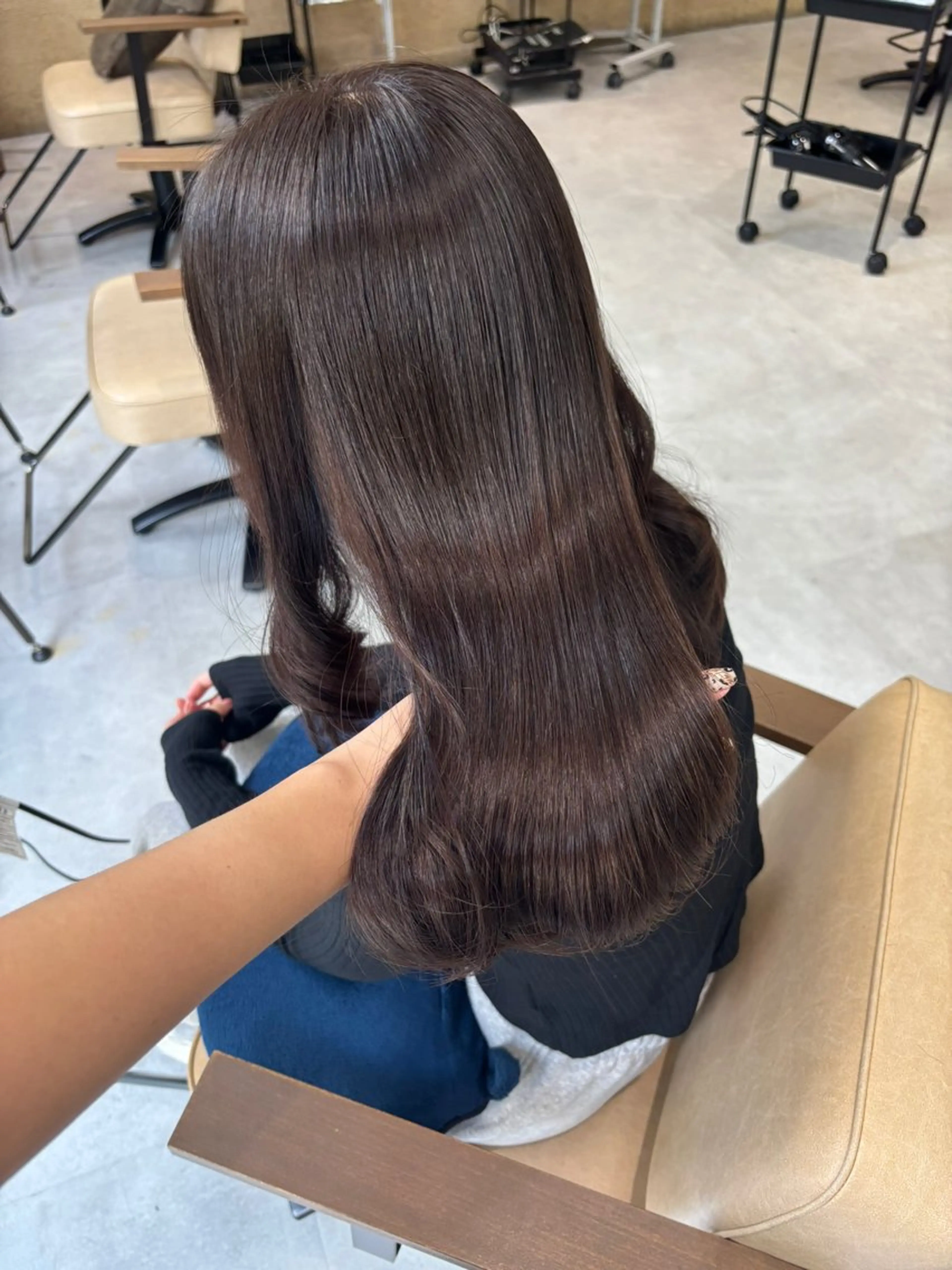 ロング カラー カット ヘアカラー トリートメント MAKO/モテ髪/ ハイトーン/赤みなしのヘアスタイル