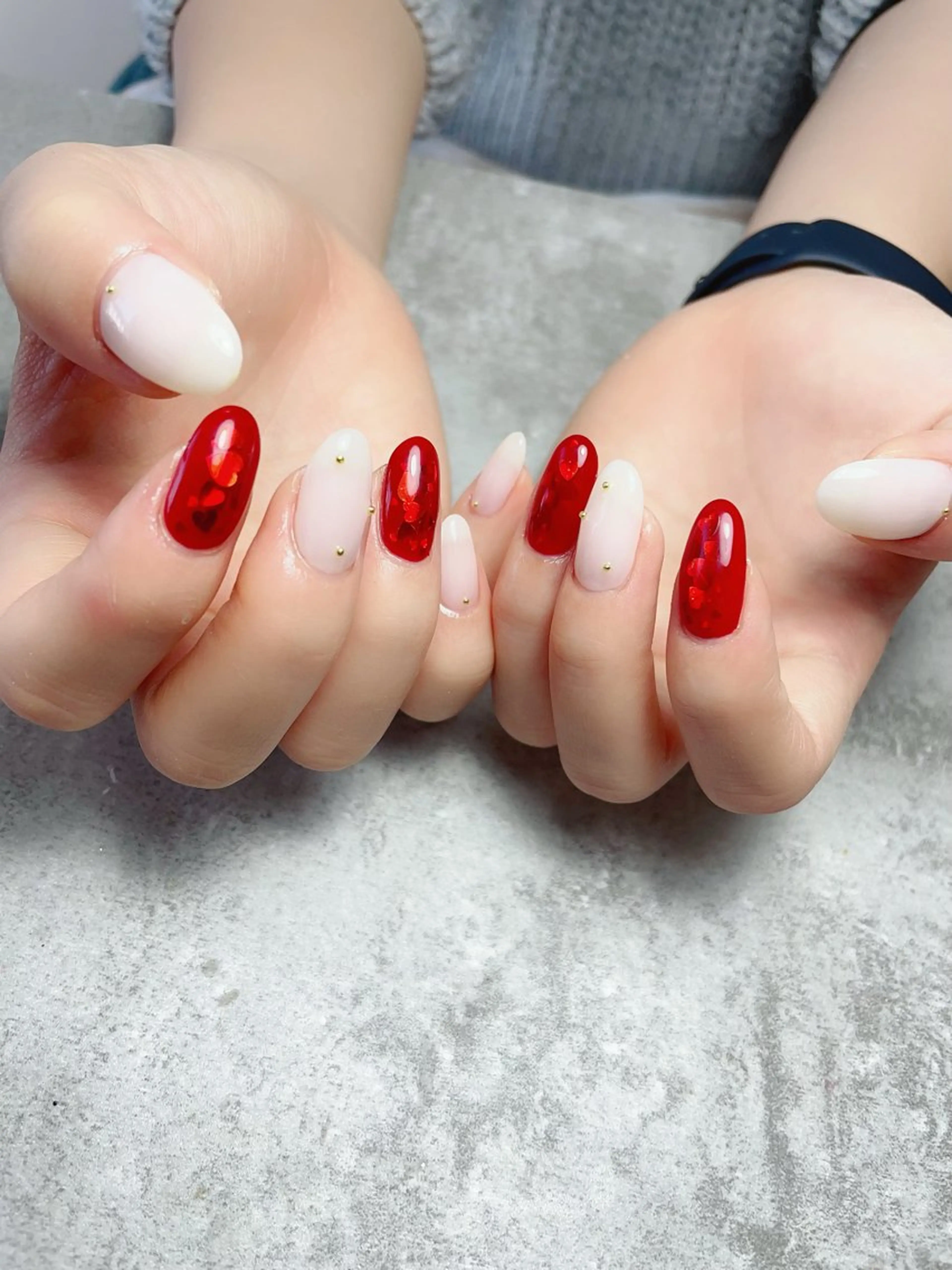 ネイル ハート バレンタイン Ai Nailのネイルデザイン