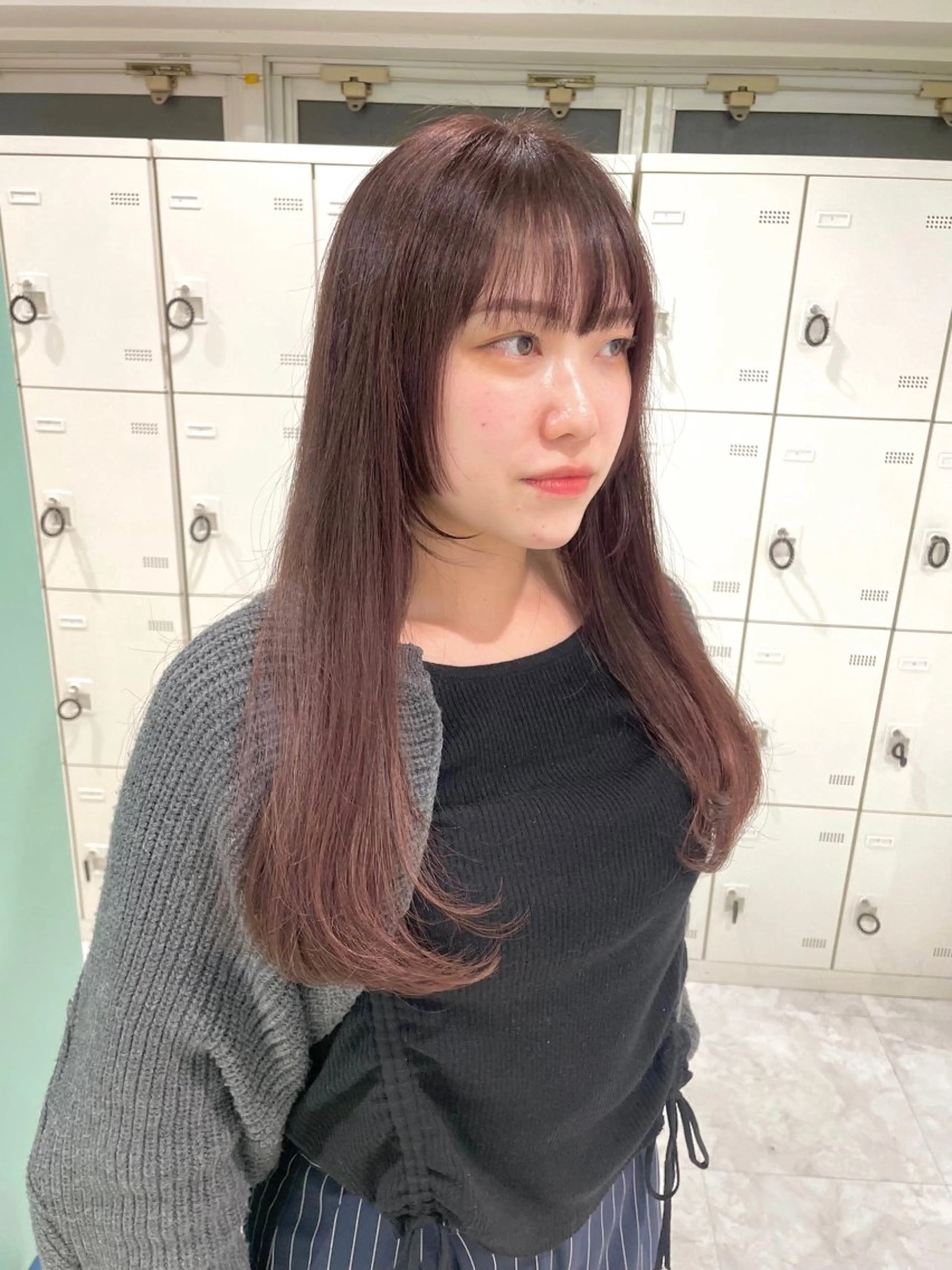 ロング カラー パーマ ヘアアレンジ メンズ 透明感カラー・レイヤ ー🎀amika🎀のヘアスタイル