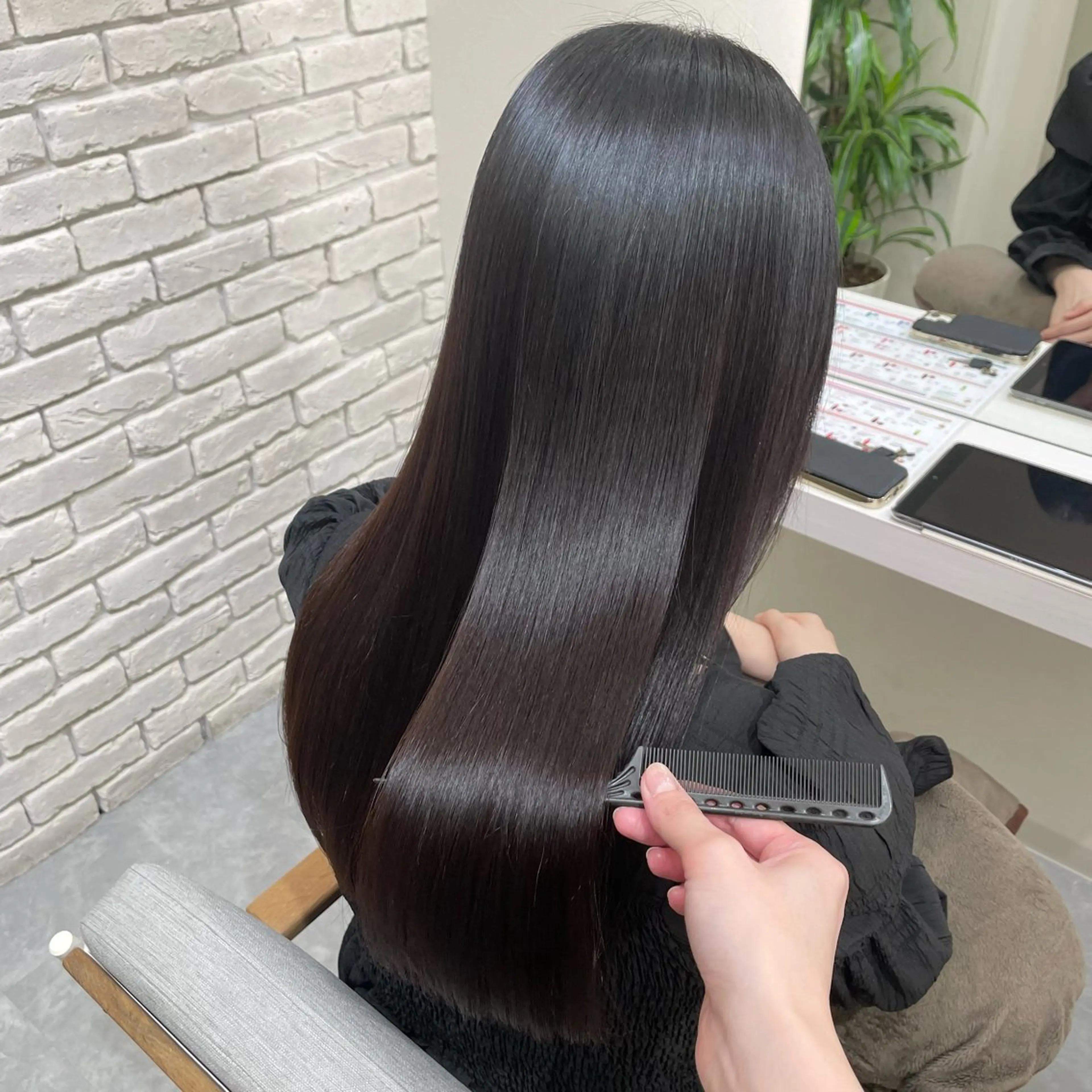 ロング 髪質改善 縮毛矯正 トリートメント カット 縮毛矯正 トリートメント 髪質改善&ヘアケア /菊池琉那のヘアスタイル