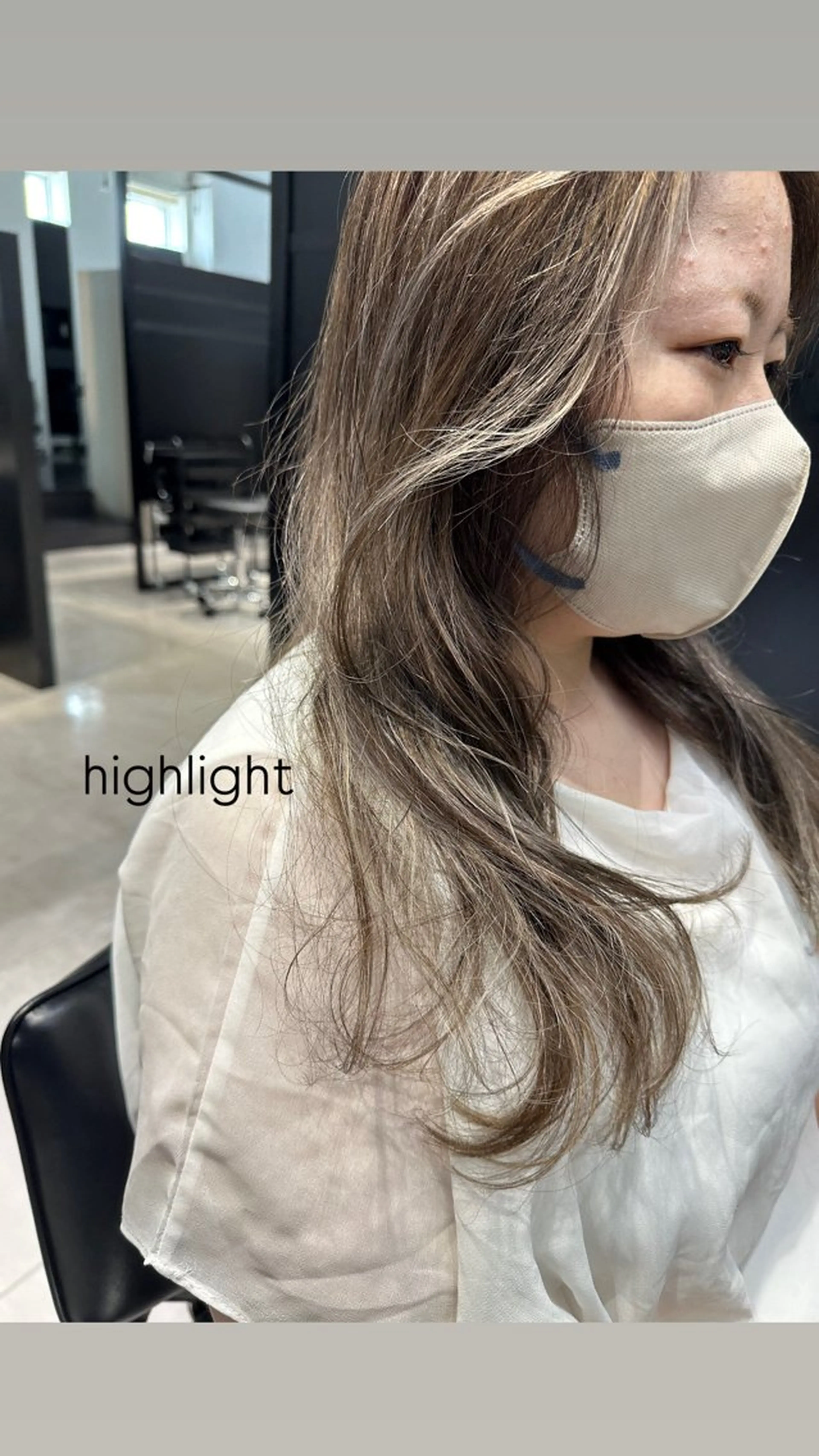 ロング カラー ブリーチ ブラウンカラー ハイライトカラー モカブラウン ナチュラルブラウン ヘアカラー 天野 瑠真のヘアスタイル