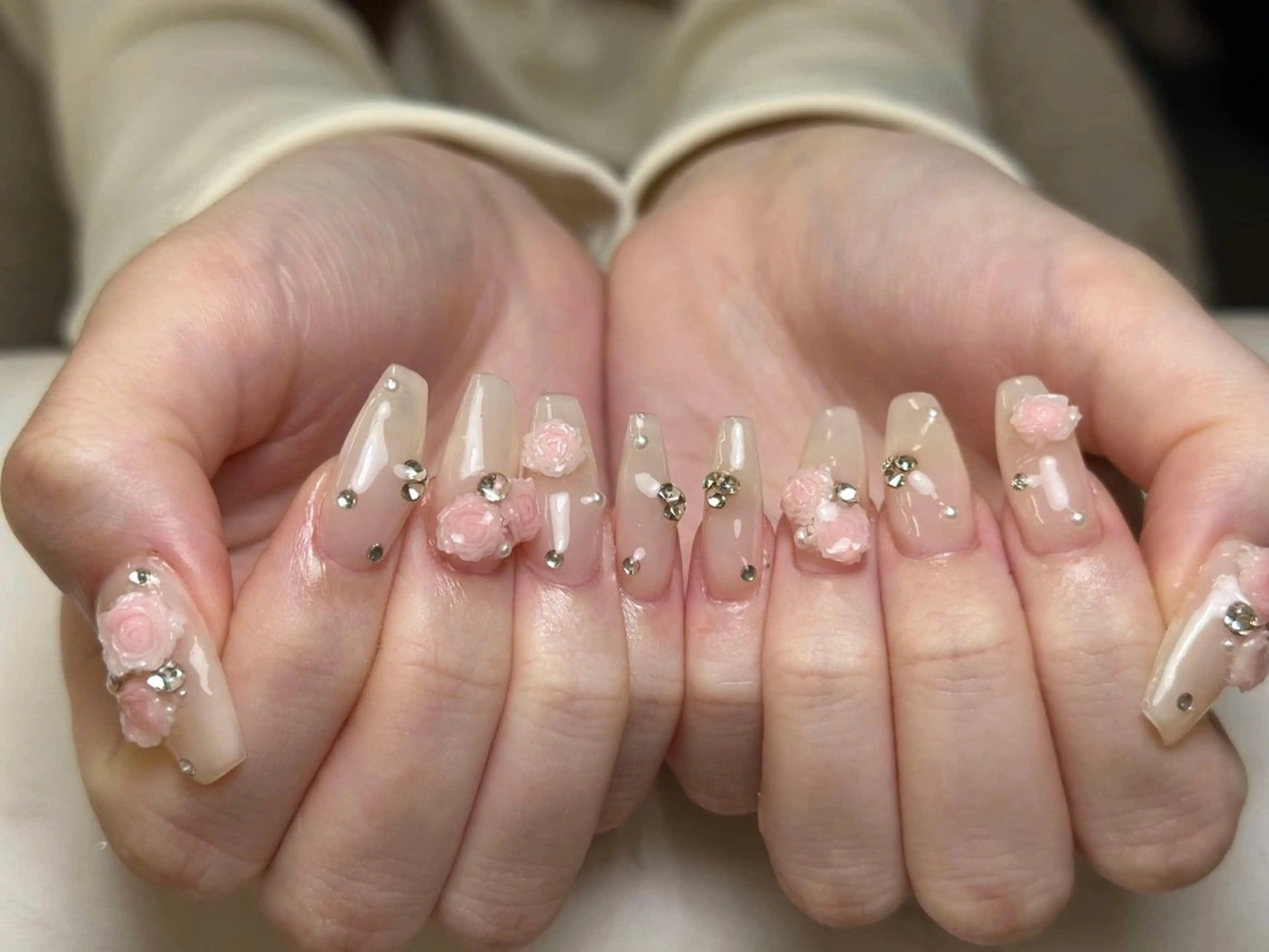 ネイル アートネイル フレンチネイル ジェルネイル ニュアンスネイル オフィスネイル ハンドネイル Jenn Nail Shinokuboのネイルデザイン
