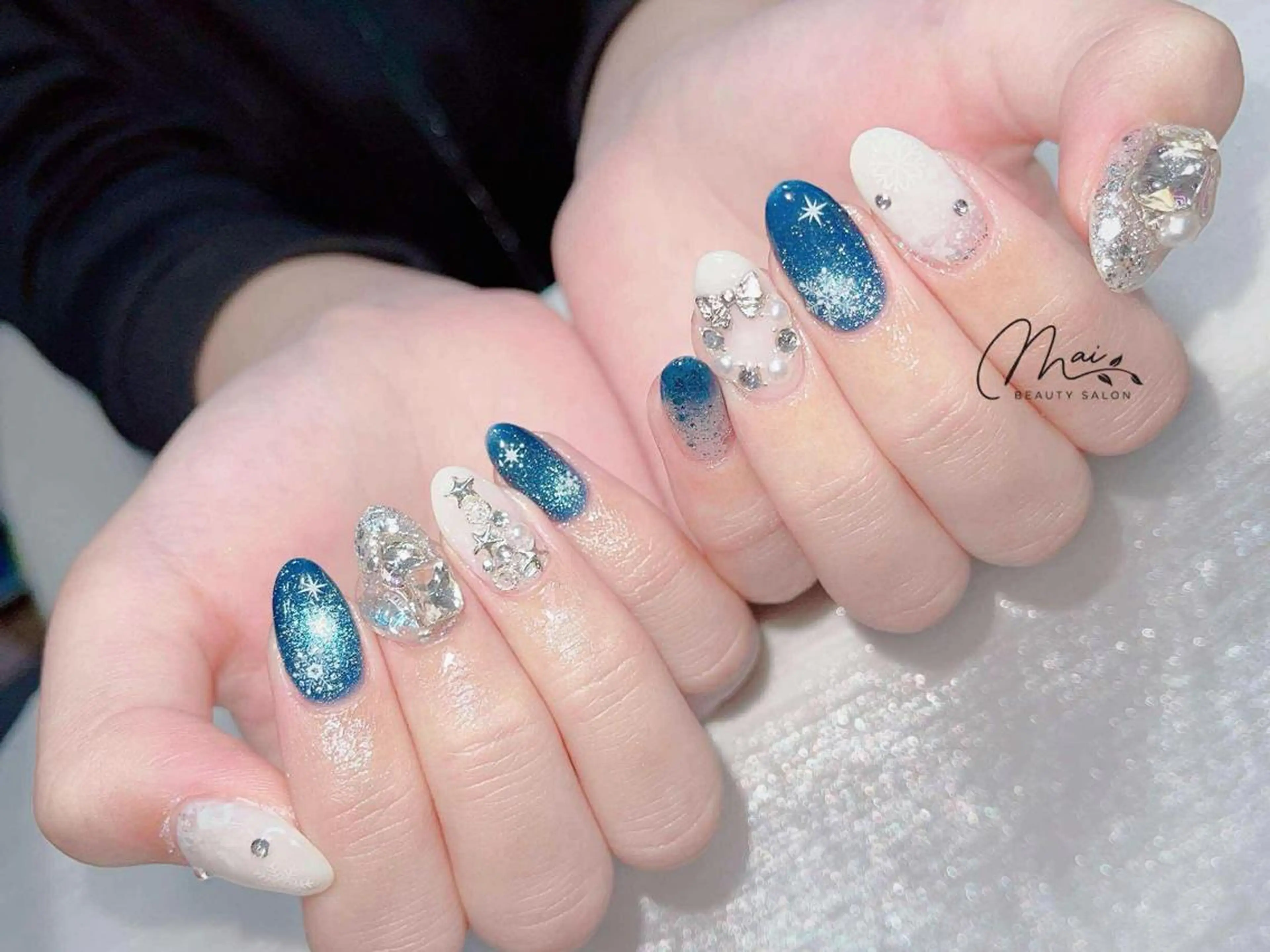 ネイル チークネイル クリアネイル フラッシュネイル フレンチネイル ハート MaiBeauty dodoのネイルデザイン
