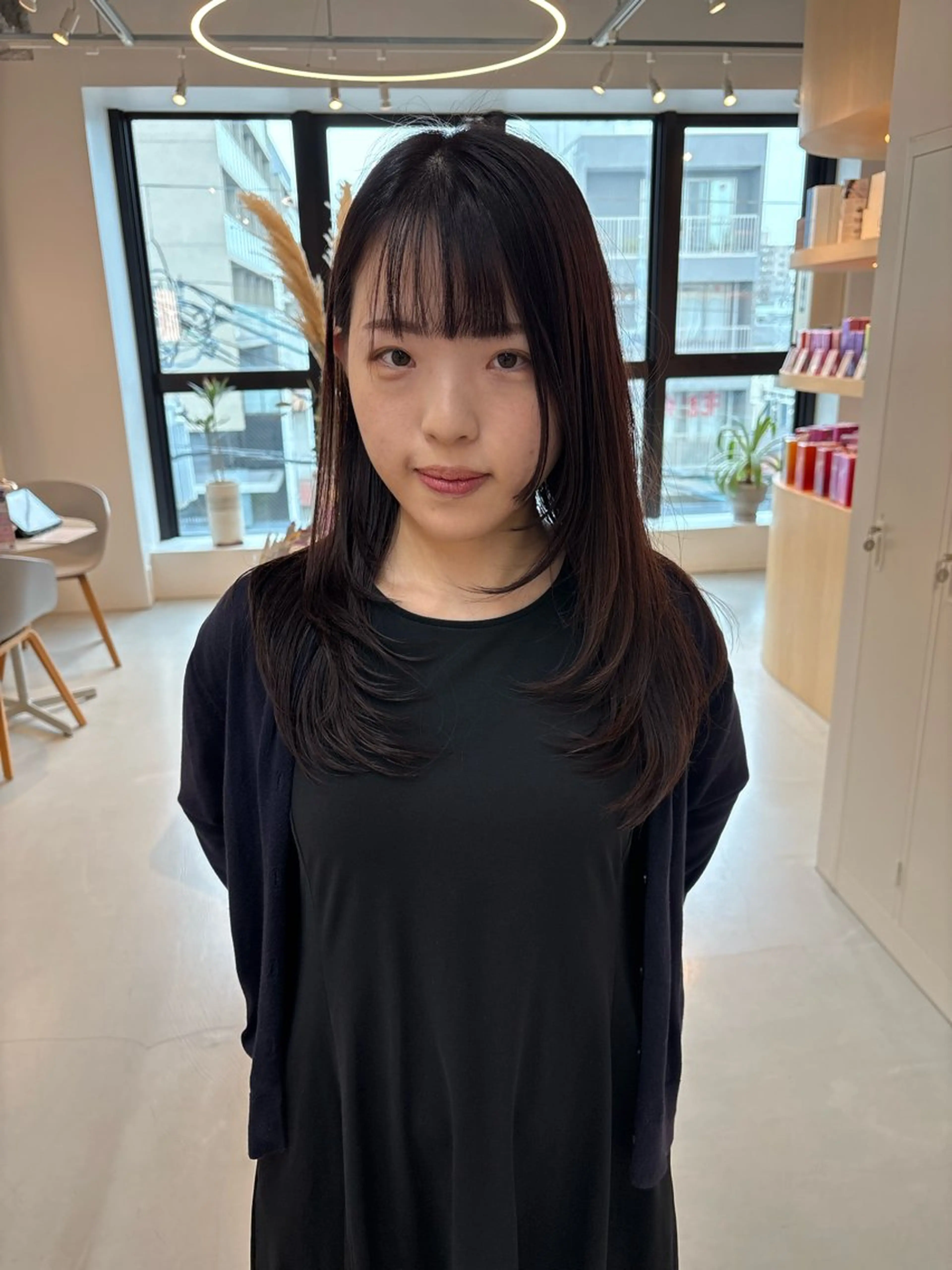 ロング 韓国風ヘア レイヤーカット 小顔カット 垢抜けレイヤー特化× 髪質改善 藤原悠暉のヘアスタイル