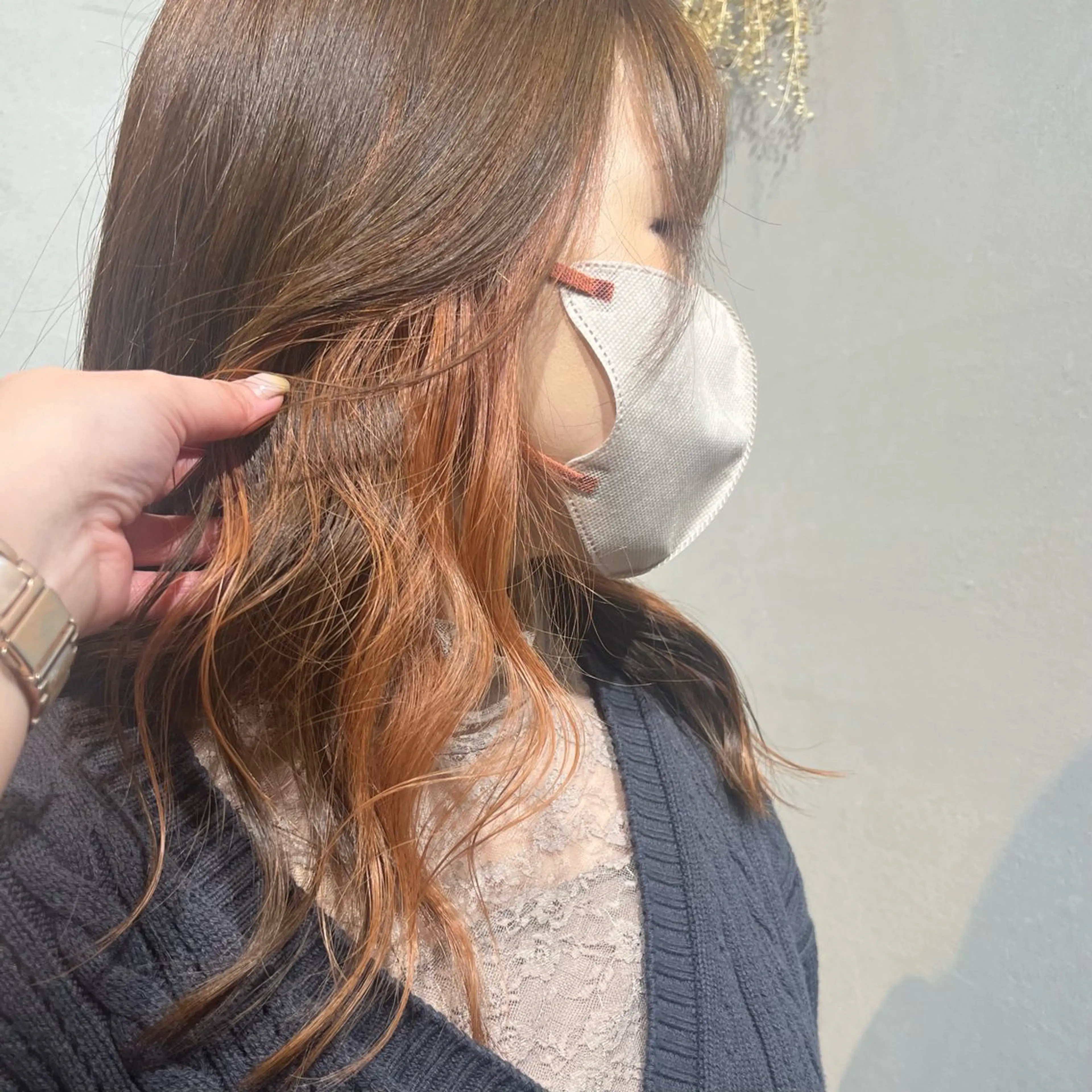 ミニモ限定✨️ イヤリングカラー🌈（インナーブリーチ➕オンカラー）の写真