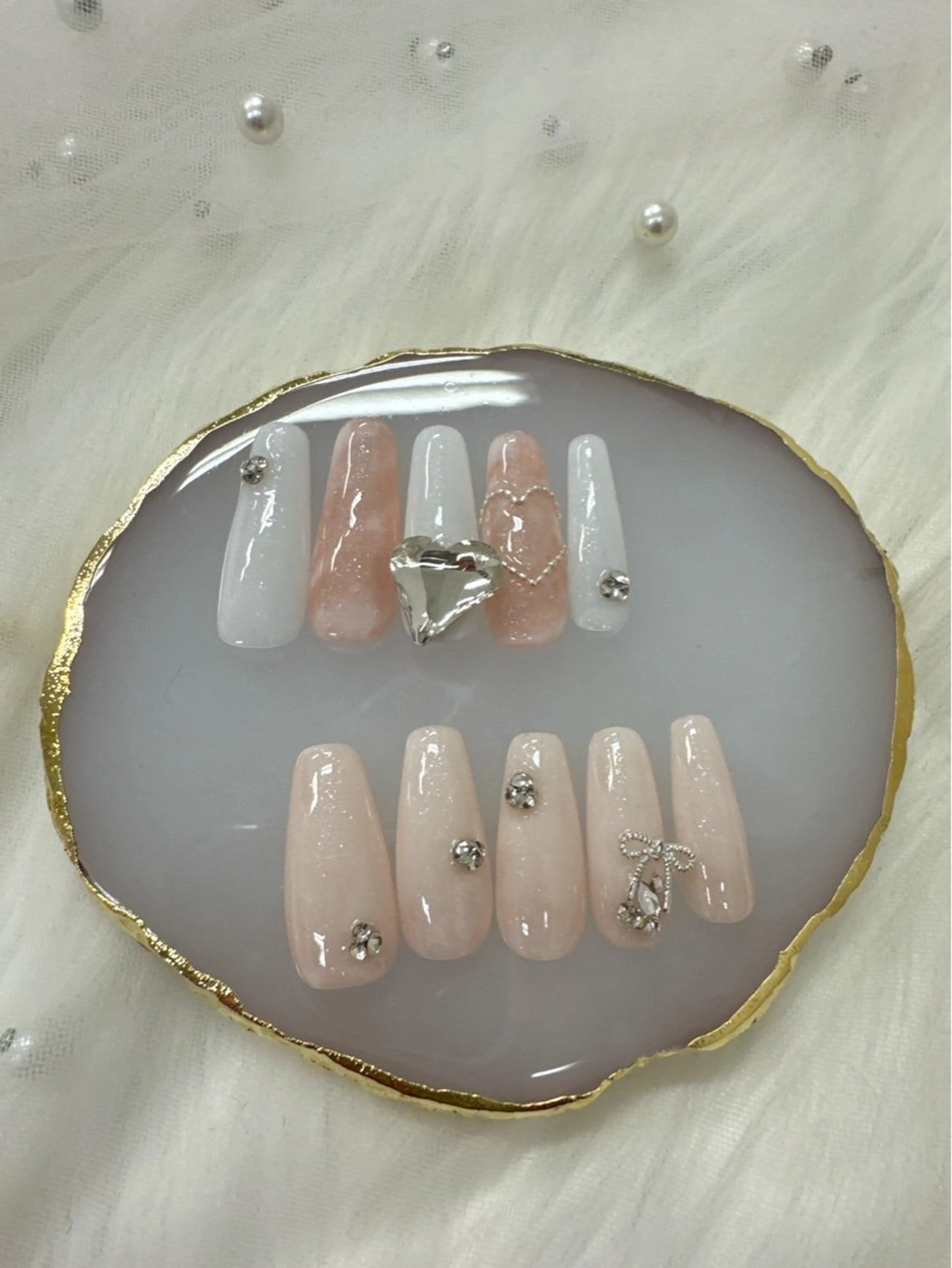 ネイル ボルドー 長さ出し ジェルネイル キラキラネイル ロングネイル ハンドネイル Queeens nailのネイルデザイン