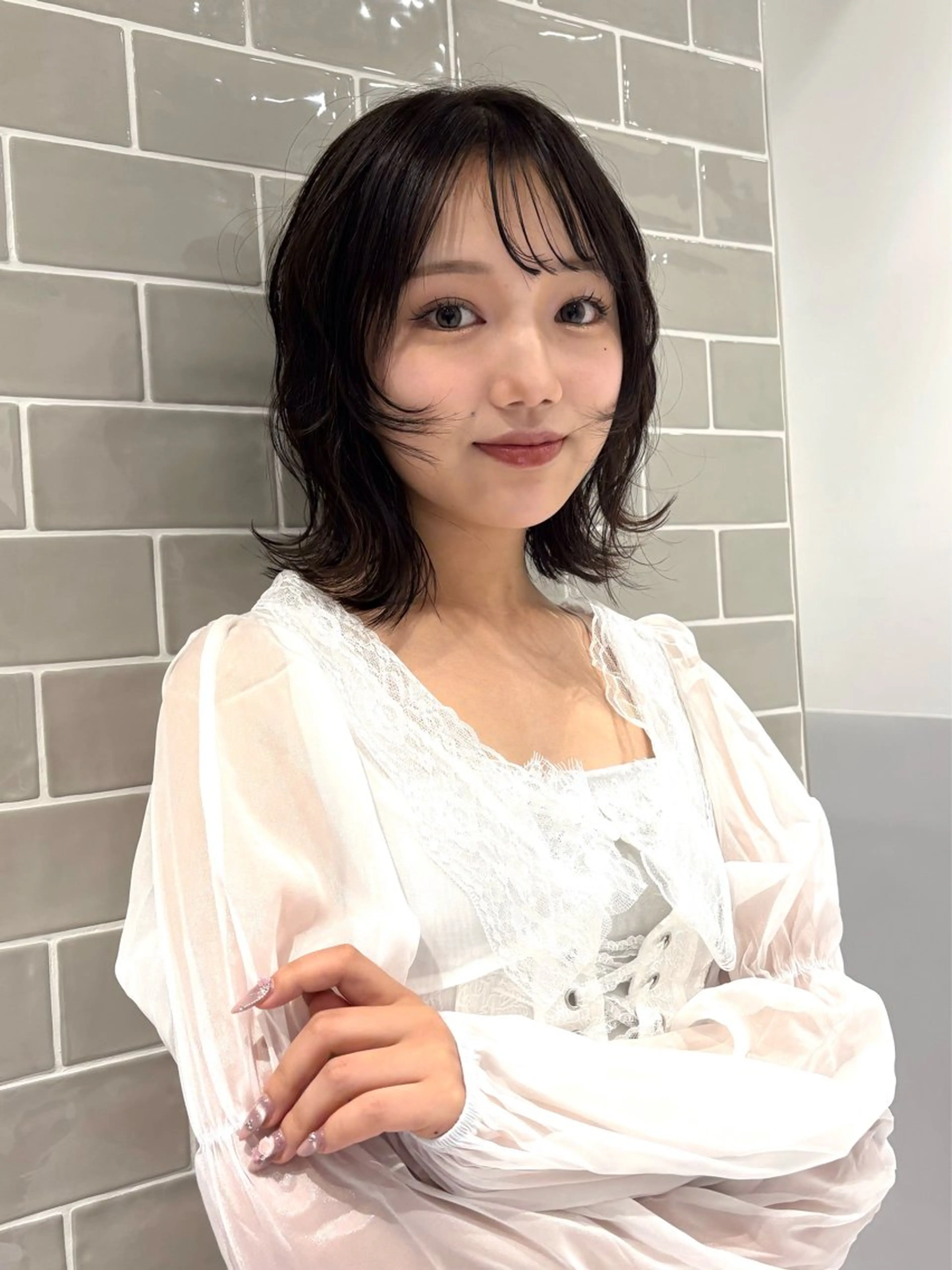 ショート カラー ヘアアレンジ ボブレイヤー ボブ レイヤーカット カット ヘアカラー トリートメント 🖤小顔ボブ/ウルフ レイヤー🖤山本諒のヘアスタイル