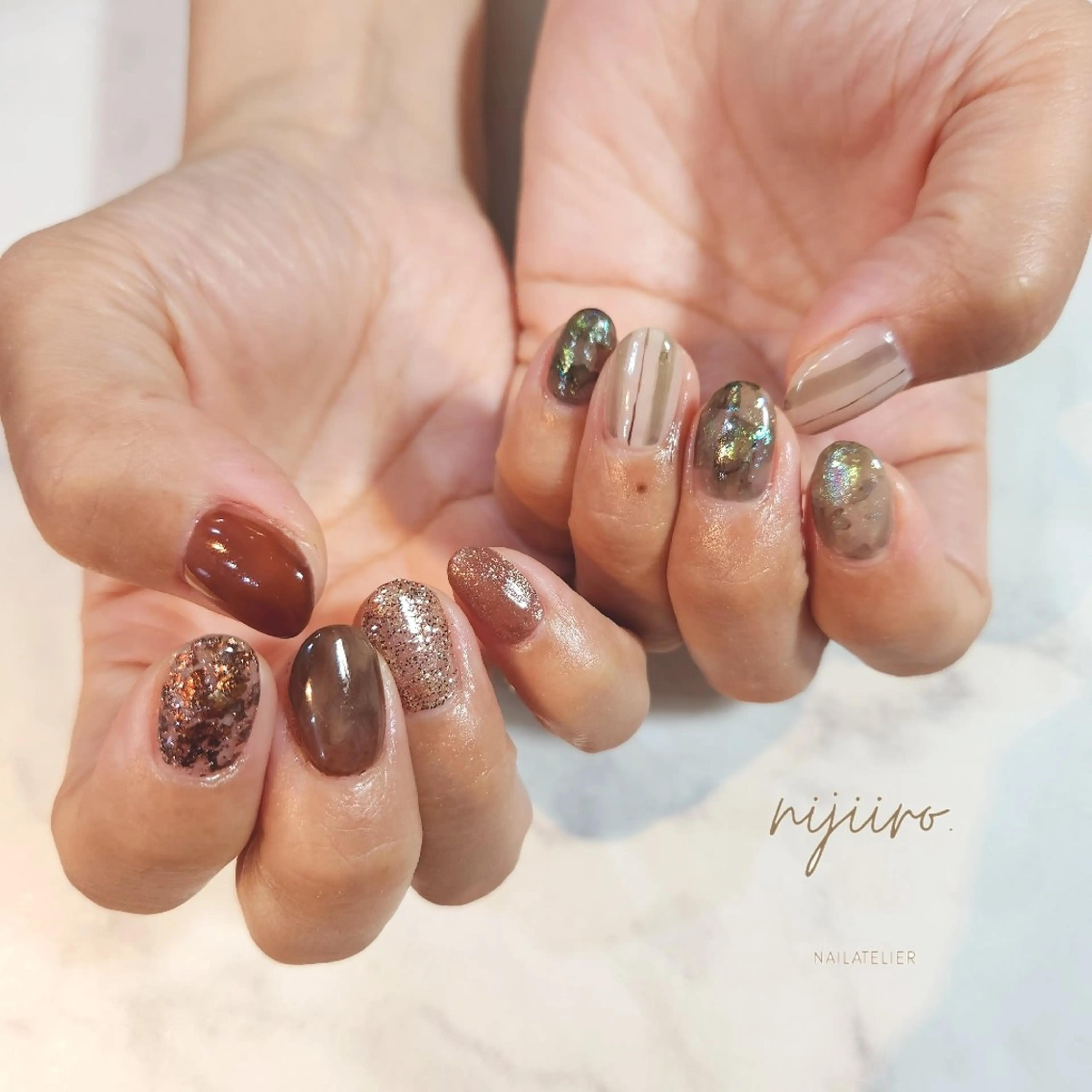 ネイル ハンドネイル nailatelier nijiiro.所属・nijiiro🌈 サトウのネイルデザイン