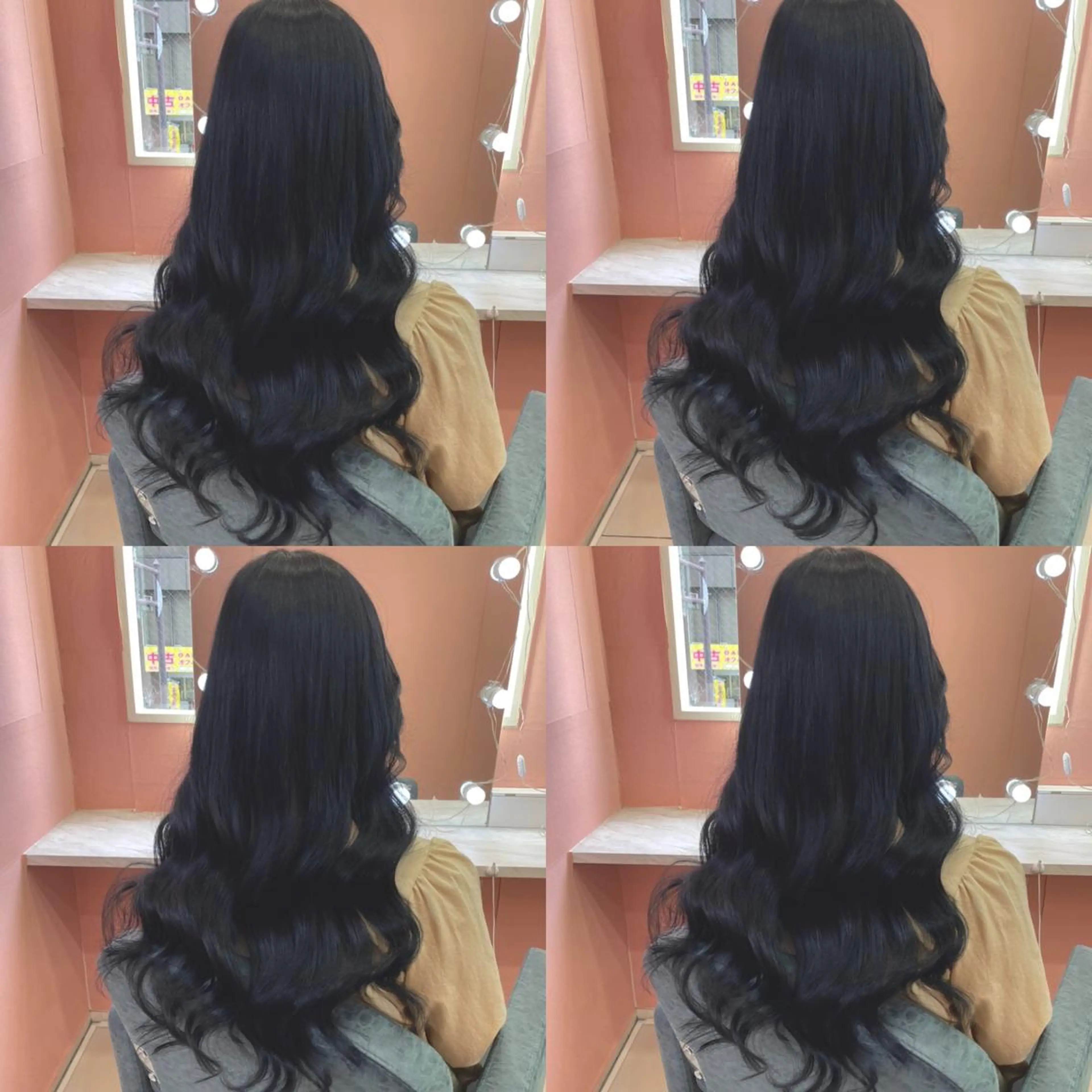 ロング カラー 黒髪 ブルーカラー ブルーブラック 🌷MAYU 🌷のヘアスタイル