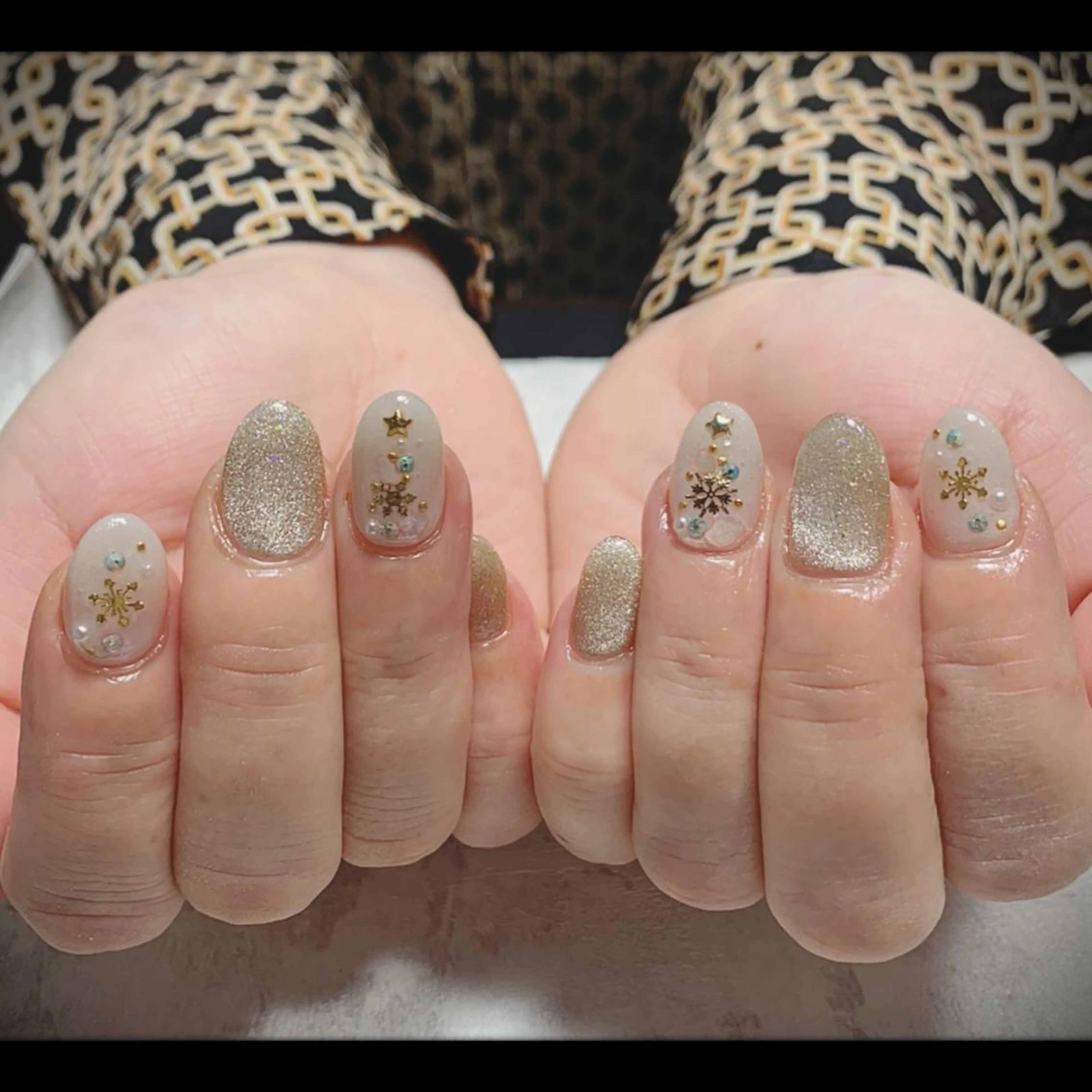 ネイル 冬ネイル クリスマス ハンドネイル M nail 市原市ちはら台のネイルデザイン