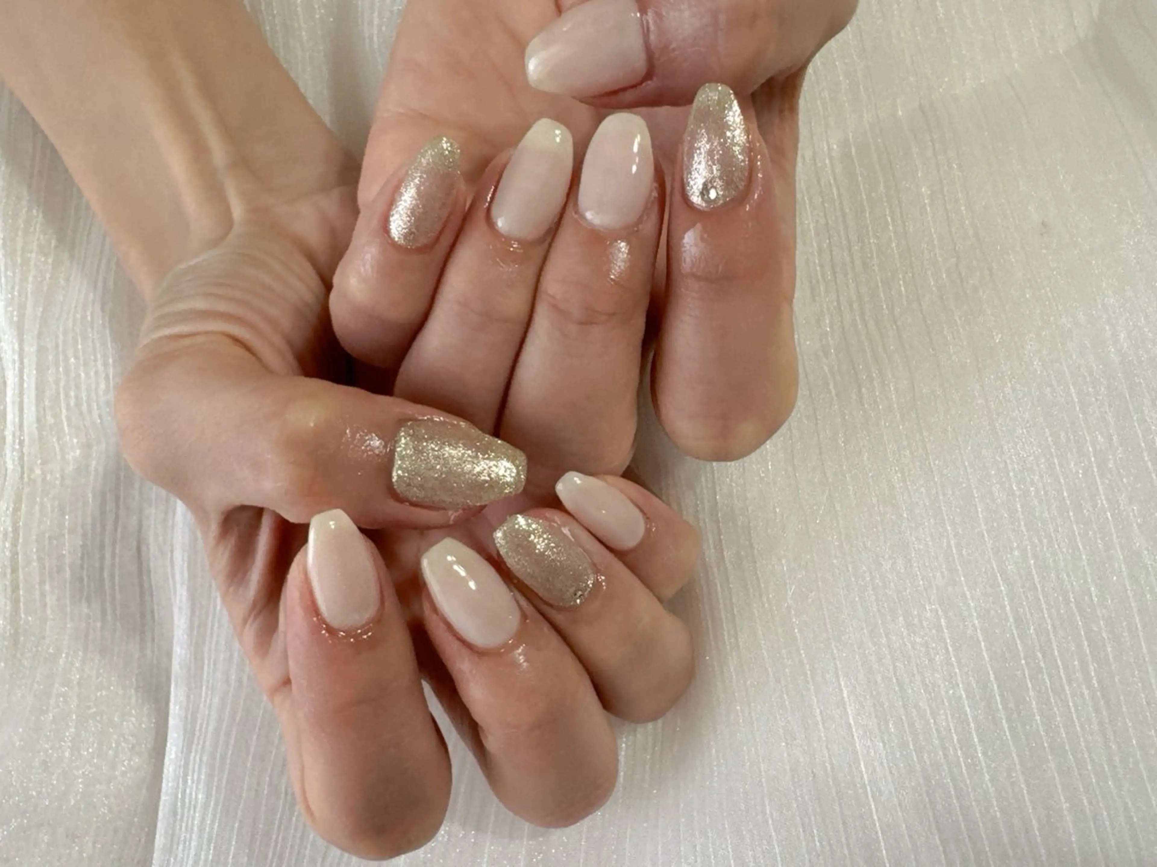 ネイル オーロラネイル フットネイル フレンチネイル ジェルネイル ラメ(グリッター) ハンドネイル kikinail 溝の口のネイルデザイン