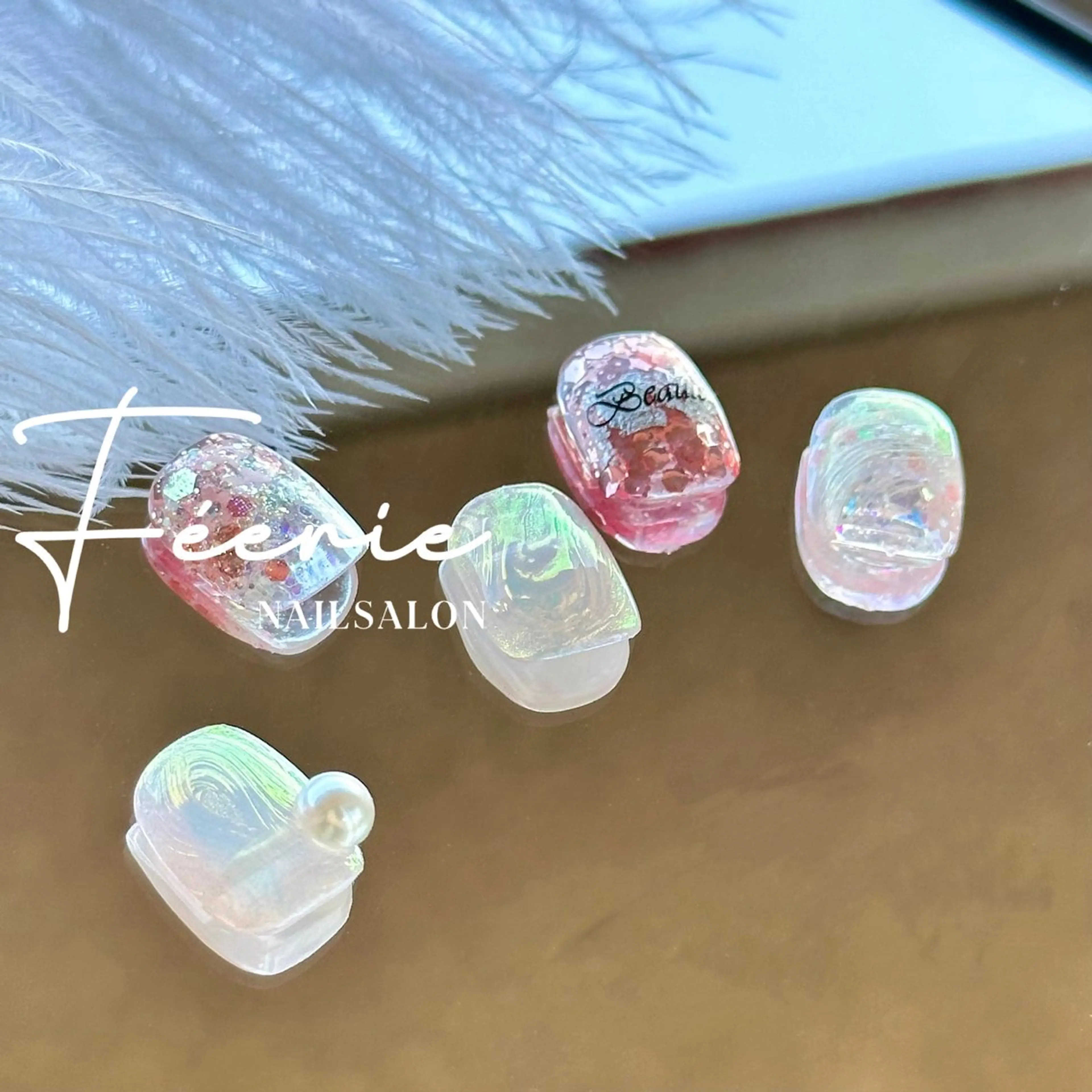 ネイル クリアネイル フットネイル フレンチネイル ジェルネイル 韓国ネイル nail salon Feerieのネイルデザイン