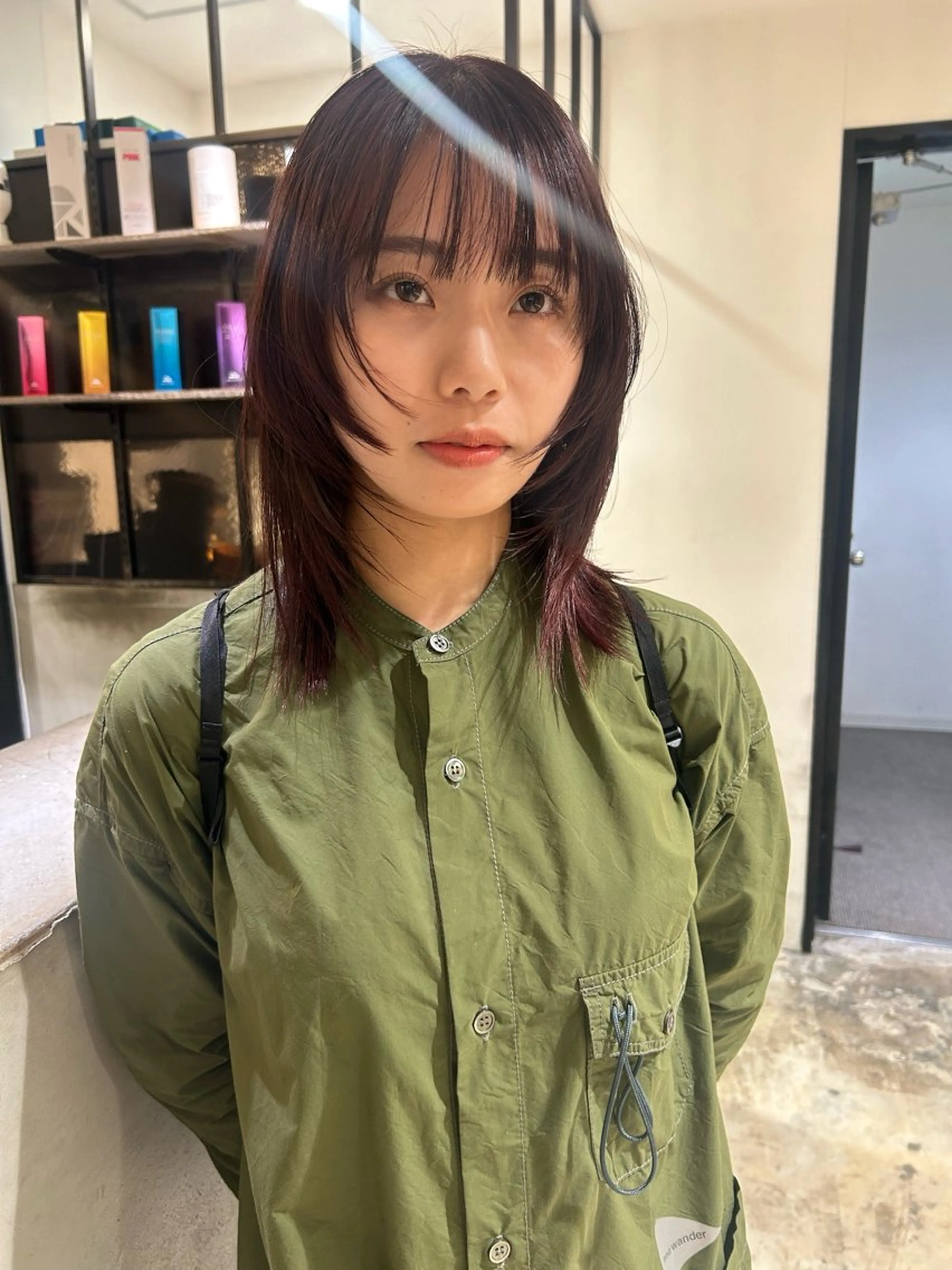 ミディアム カラー カット ヘアカラー トリートメント 村上雅人 ナチュラルモードのヘアスタイル