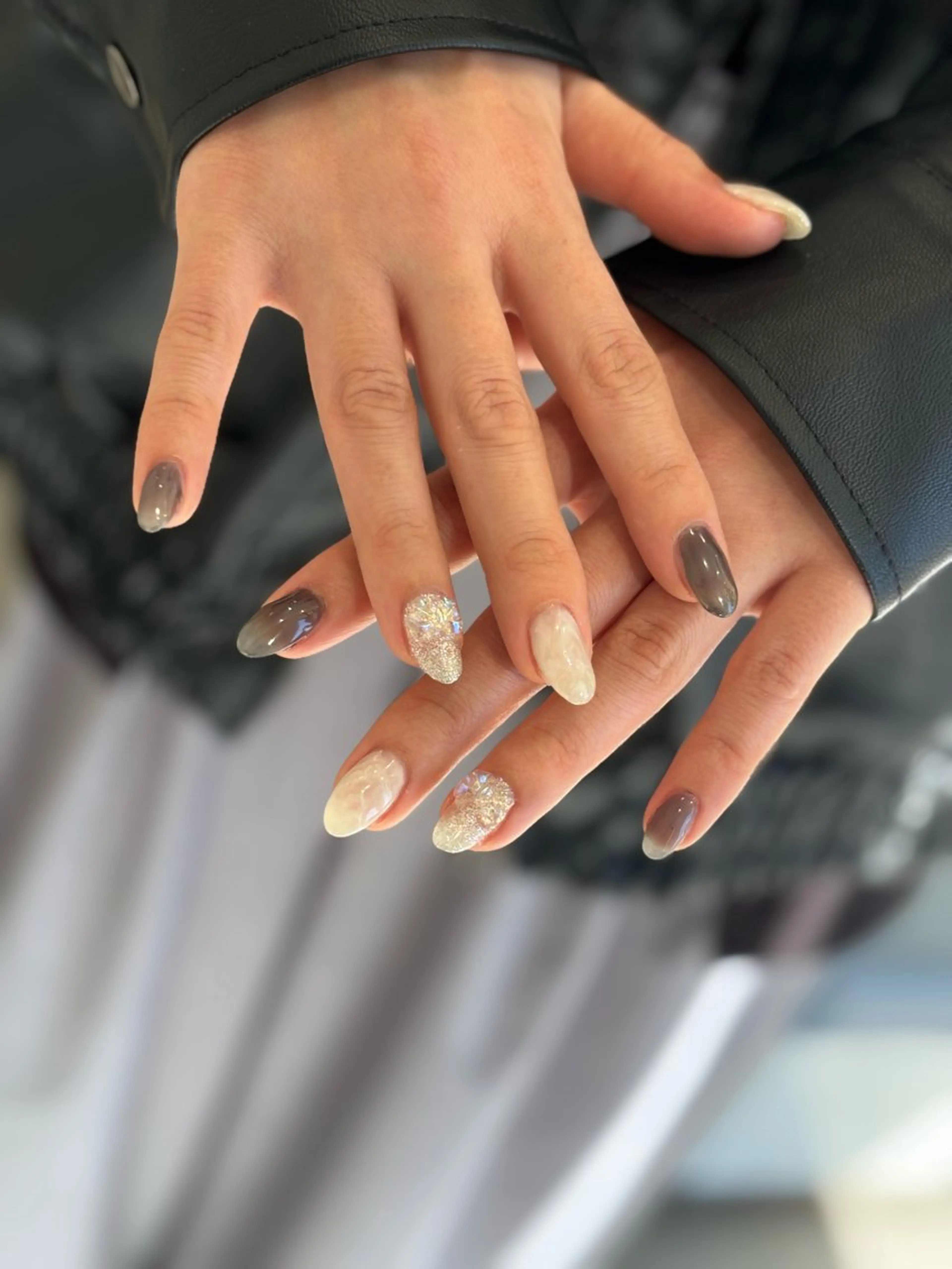 ネイル 大理石ネイル(マーブル) ハンドネイル 手島 美空のネイルデザイン