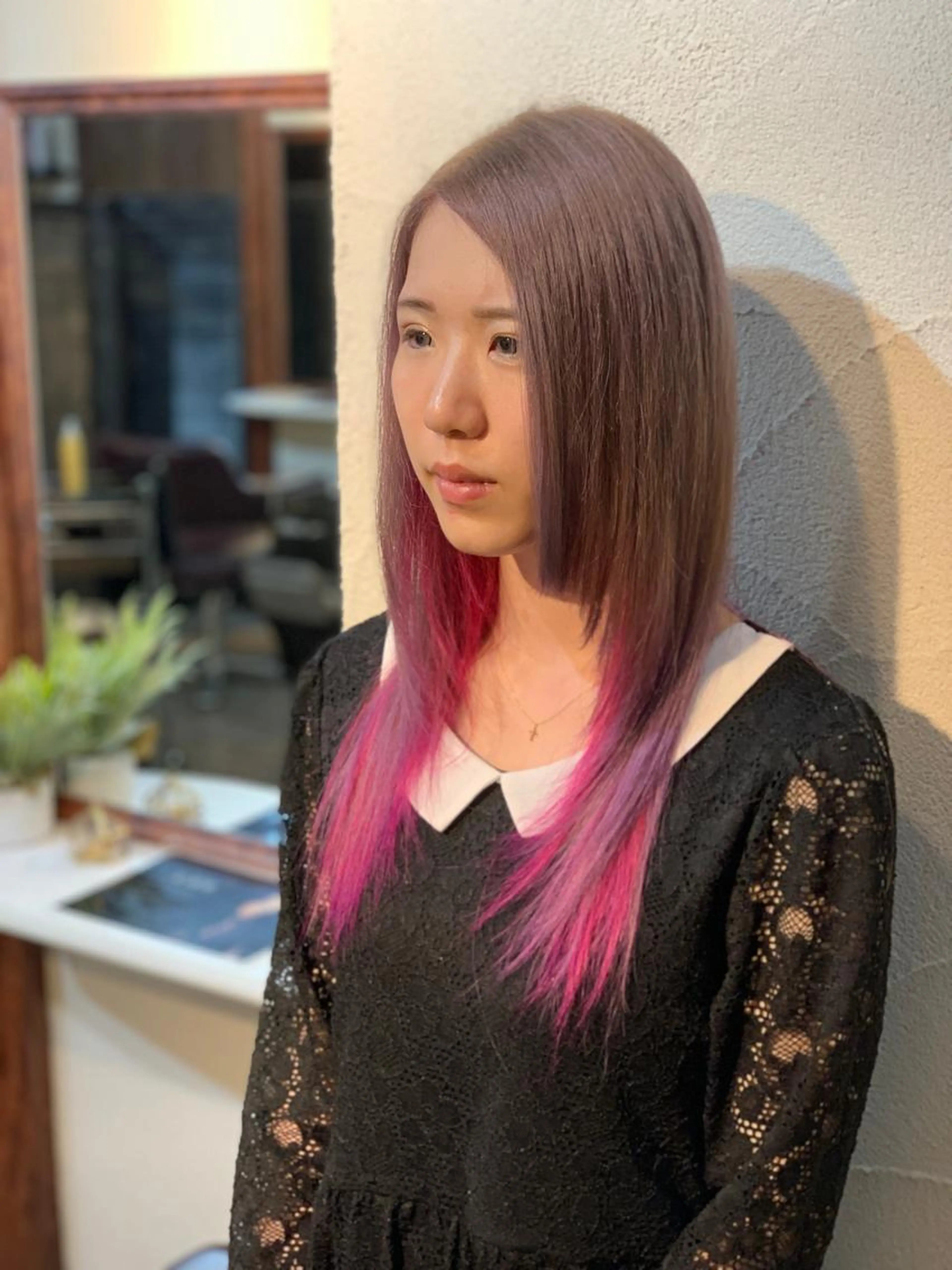 ブリーチ込みダブルカラー+前処理トリートメントの写真