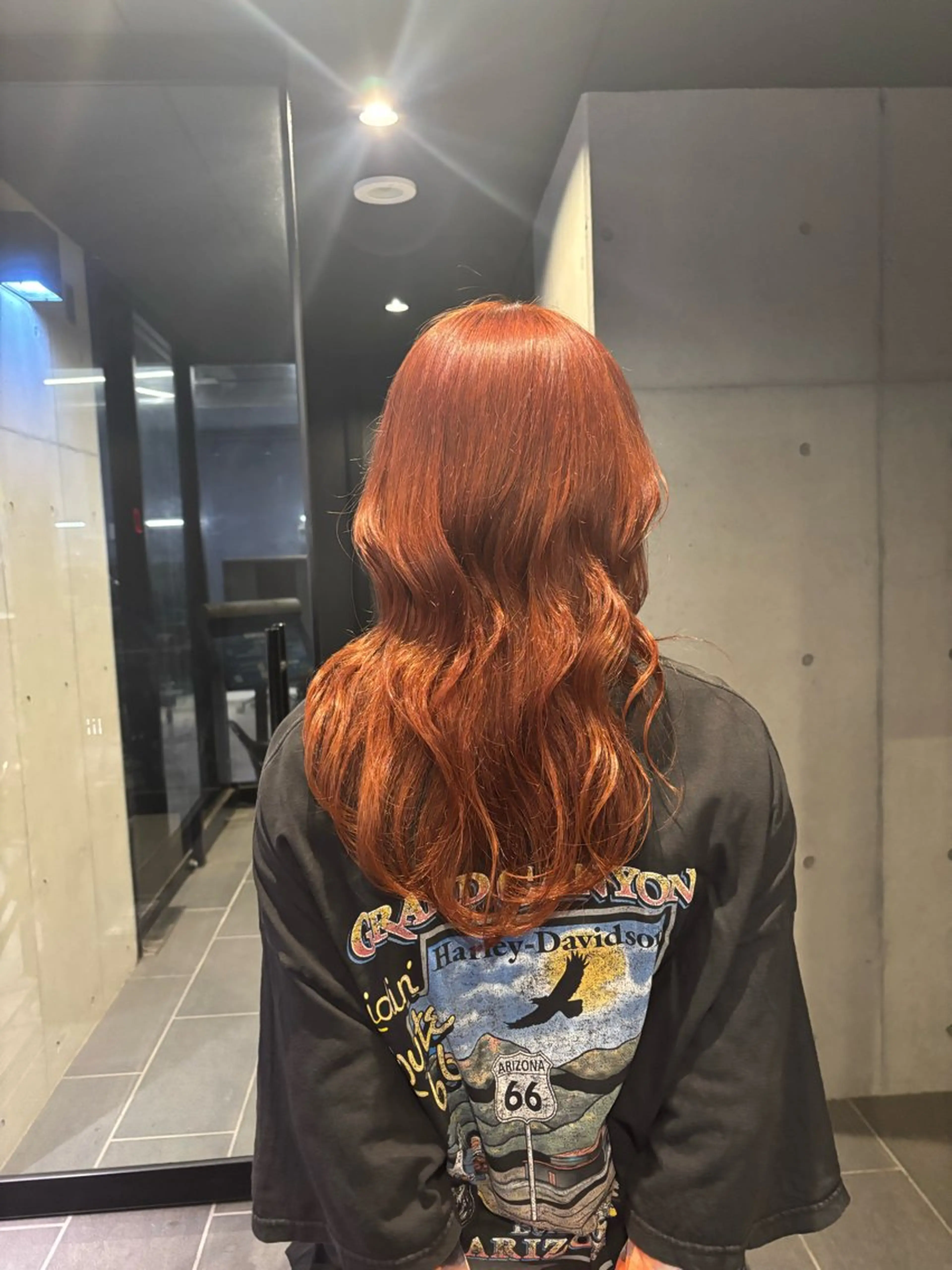 ロング カラー ブラウンカラー オレンジ オレンジブラウン ヘアカラー トリートメント 〖❁ちひろ| LEONID❁〗のヘアスタイル