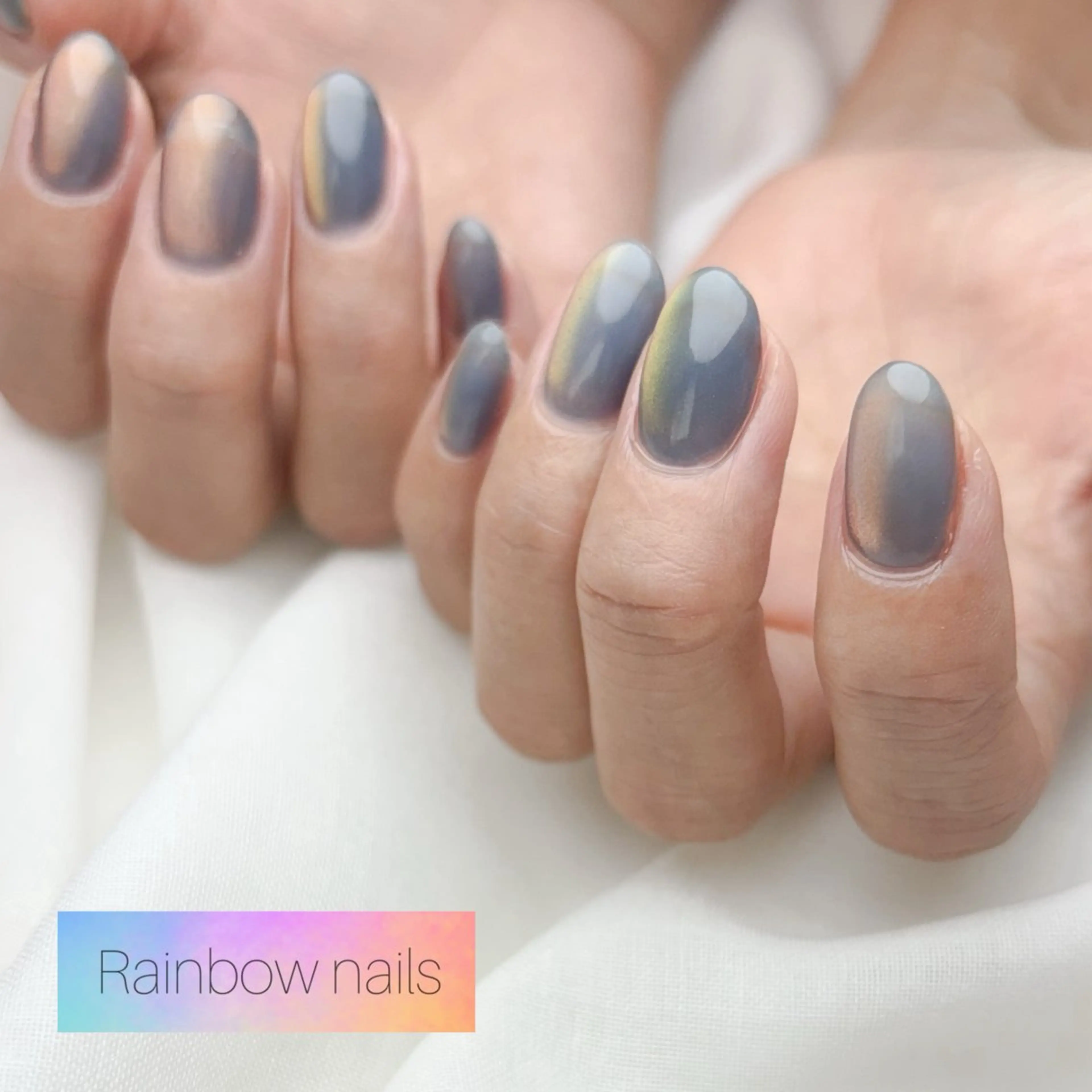 ネイル ハンドネイル Rainbow nailsくろちゃんのネイルデザイン