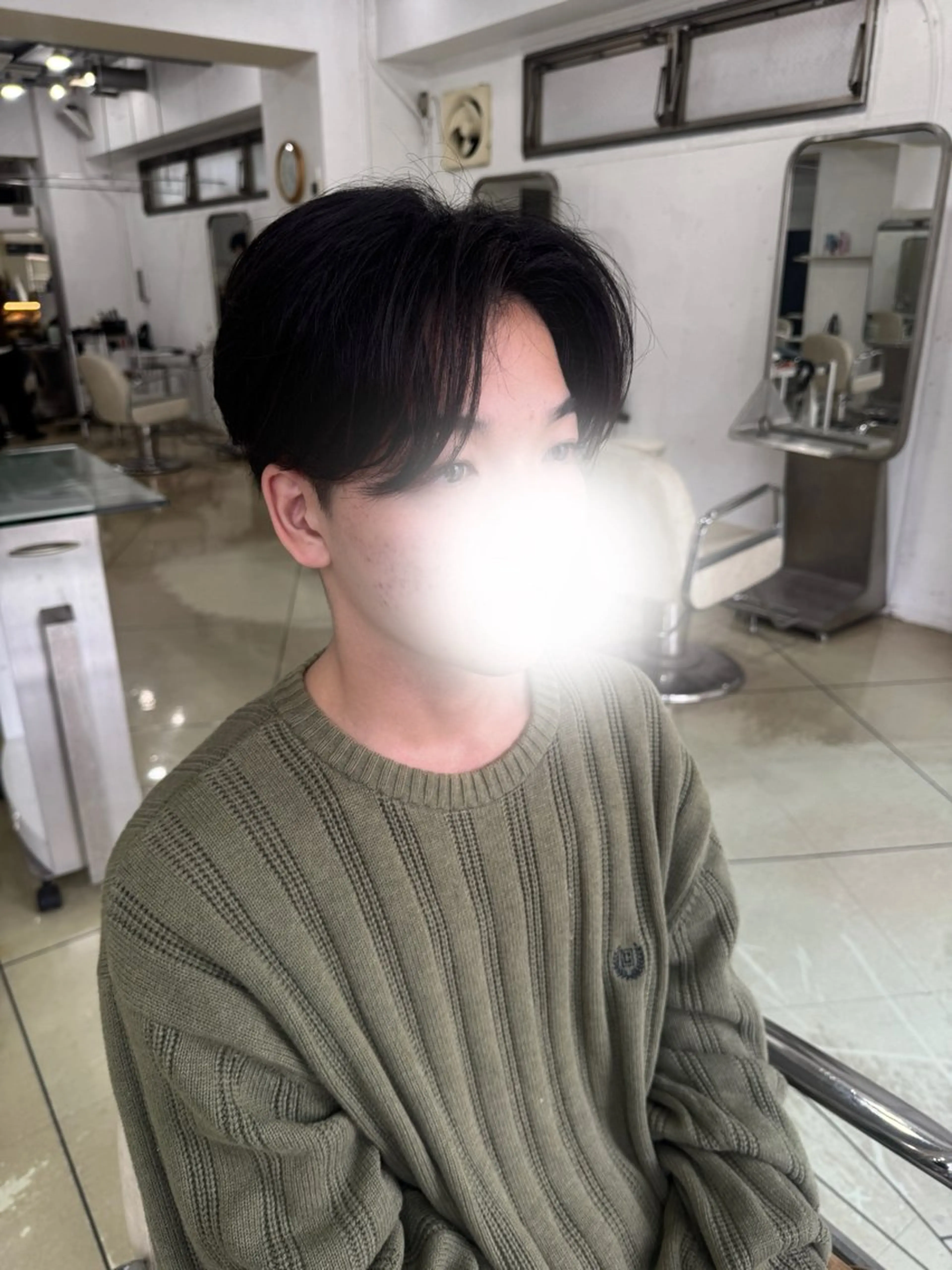 ショート メンズ センターパート カット ✂︎レディース のメンズカット屋さんのヘアスタイル