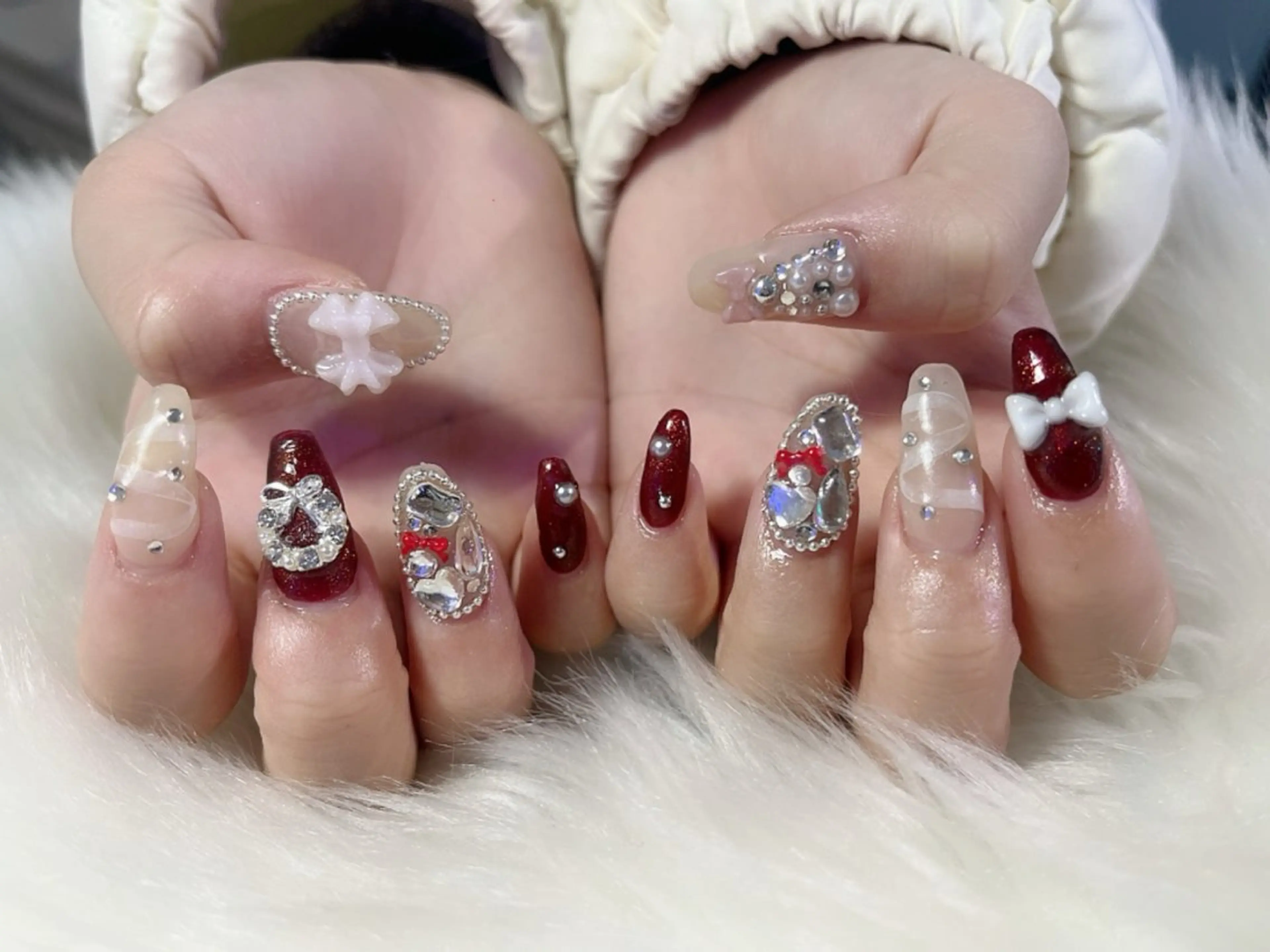 ネイル 冬ネイル クリスマス ハンドネイル nailsalon STYLE.所属・🍯 RIOのネイルデザイン