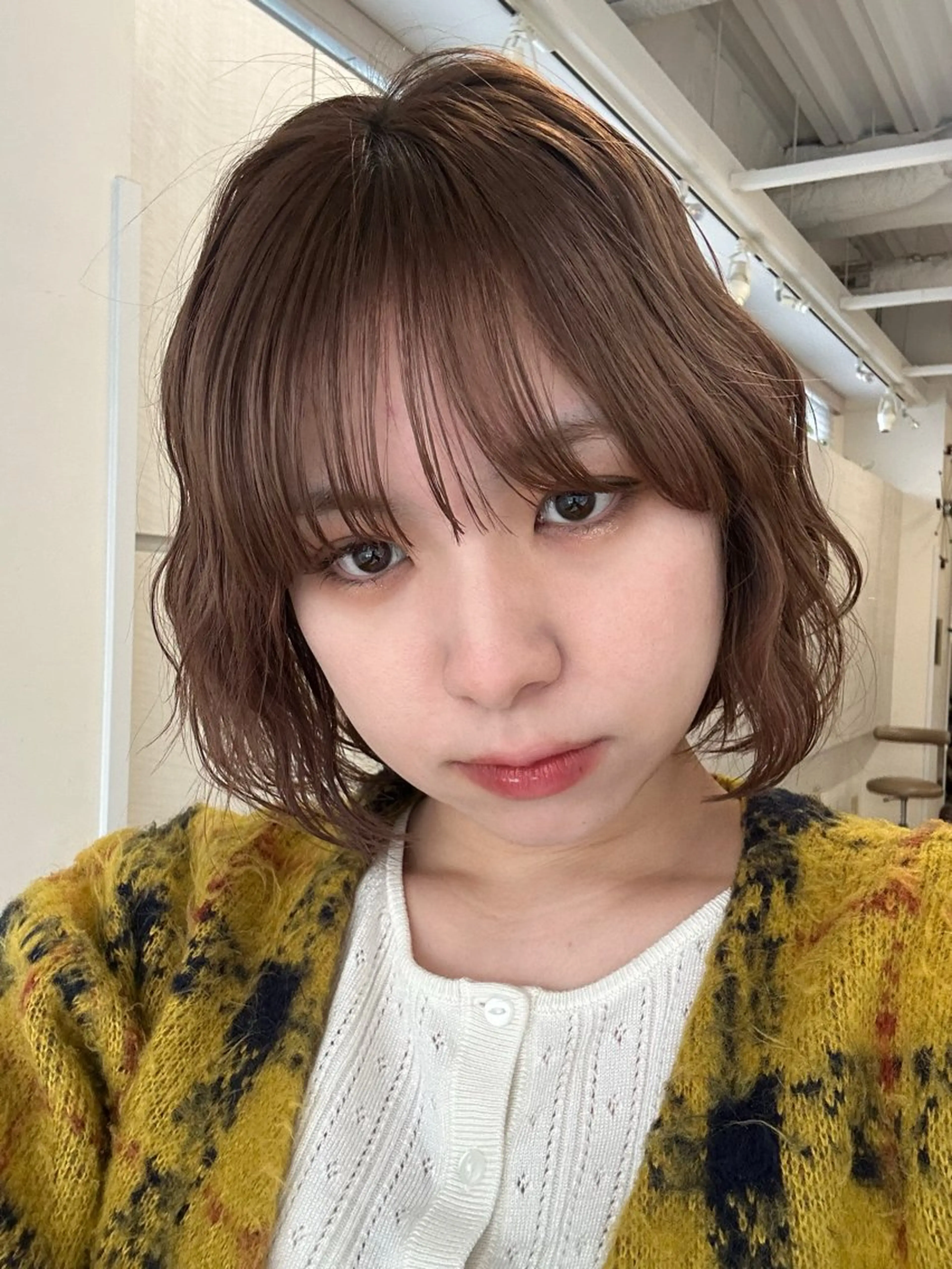 ショート ボブレイヤー ボブ 顔まわりレイヤー レイヤーカット nina🤎/ 似合わせカットのヘアスタイル