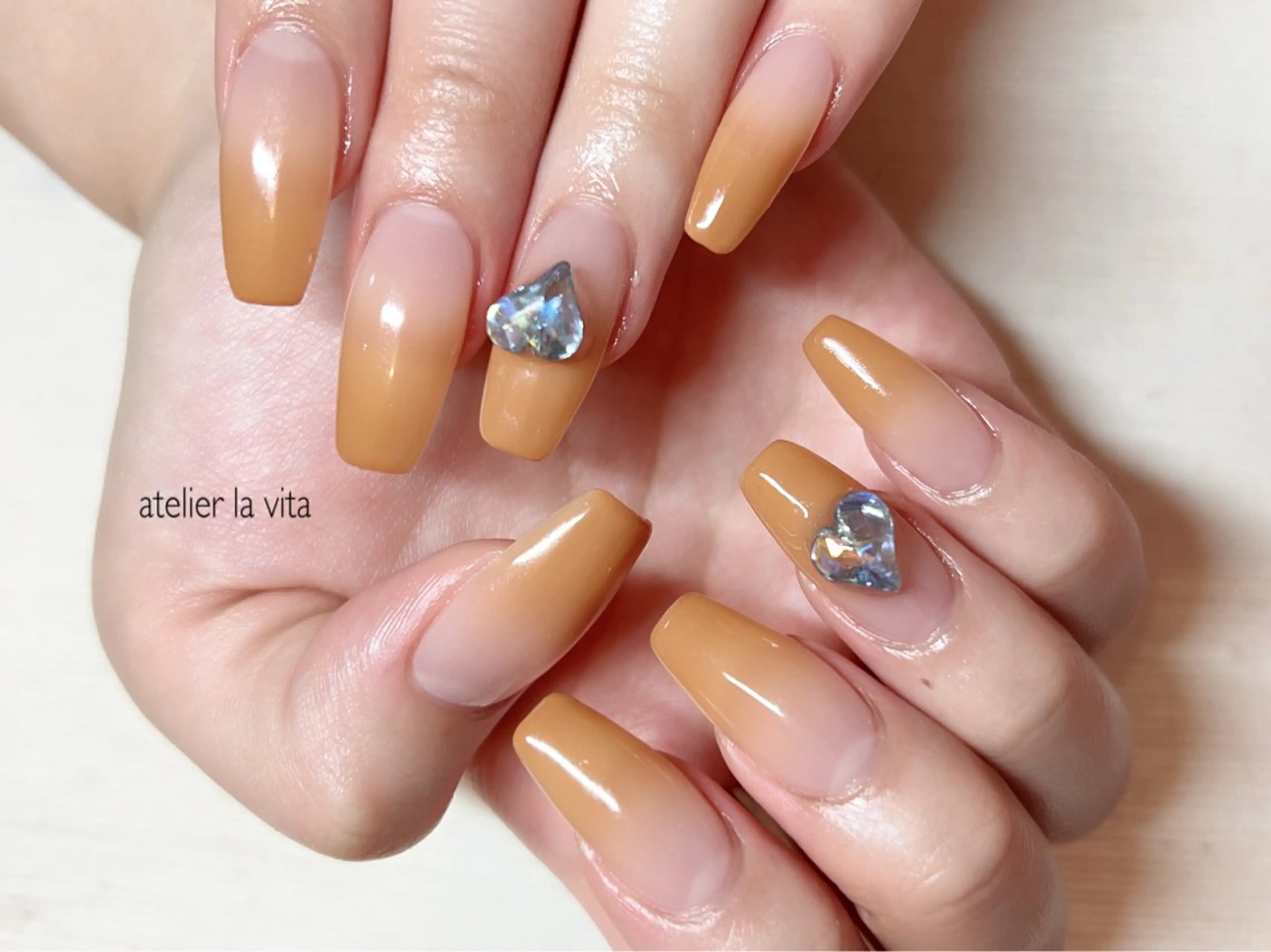 ネイル アートネイル ジェルネイル グラデーション ハート メンズネイル ハンドネイル lavita. mimuraのネイルデザイン