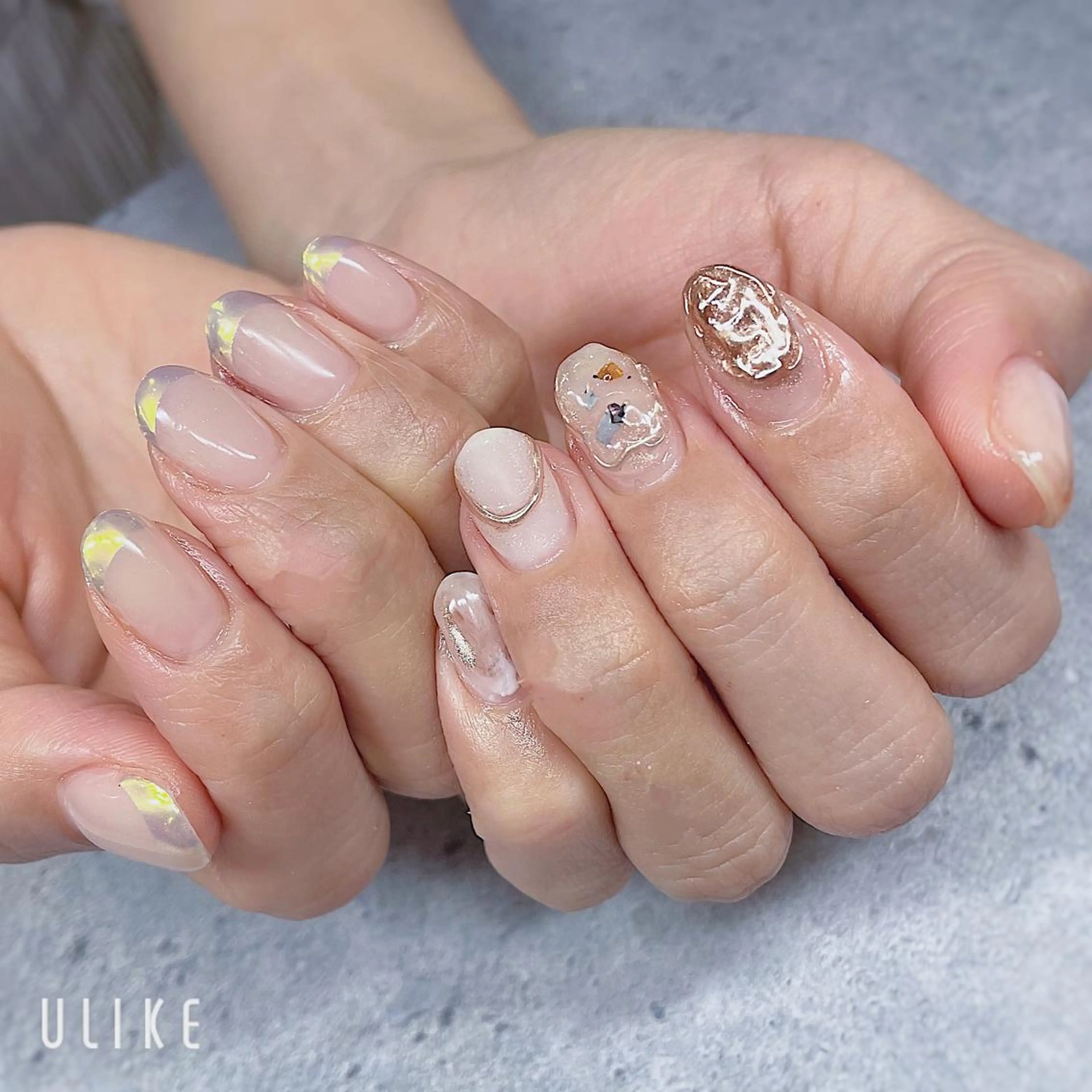 ネイル アートネイル 長さ出し ジェルネイル スカルプネイル 春ネイル ハンドネイル SYU'NAIL /YUKIのネイルデザイン