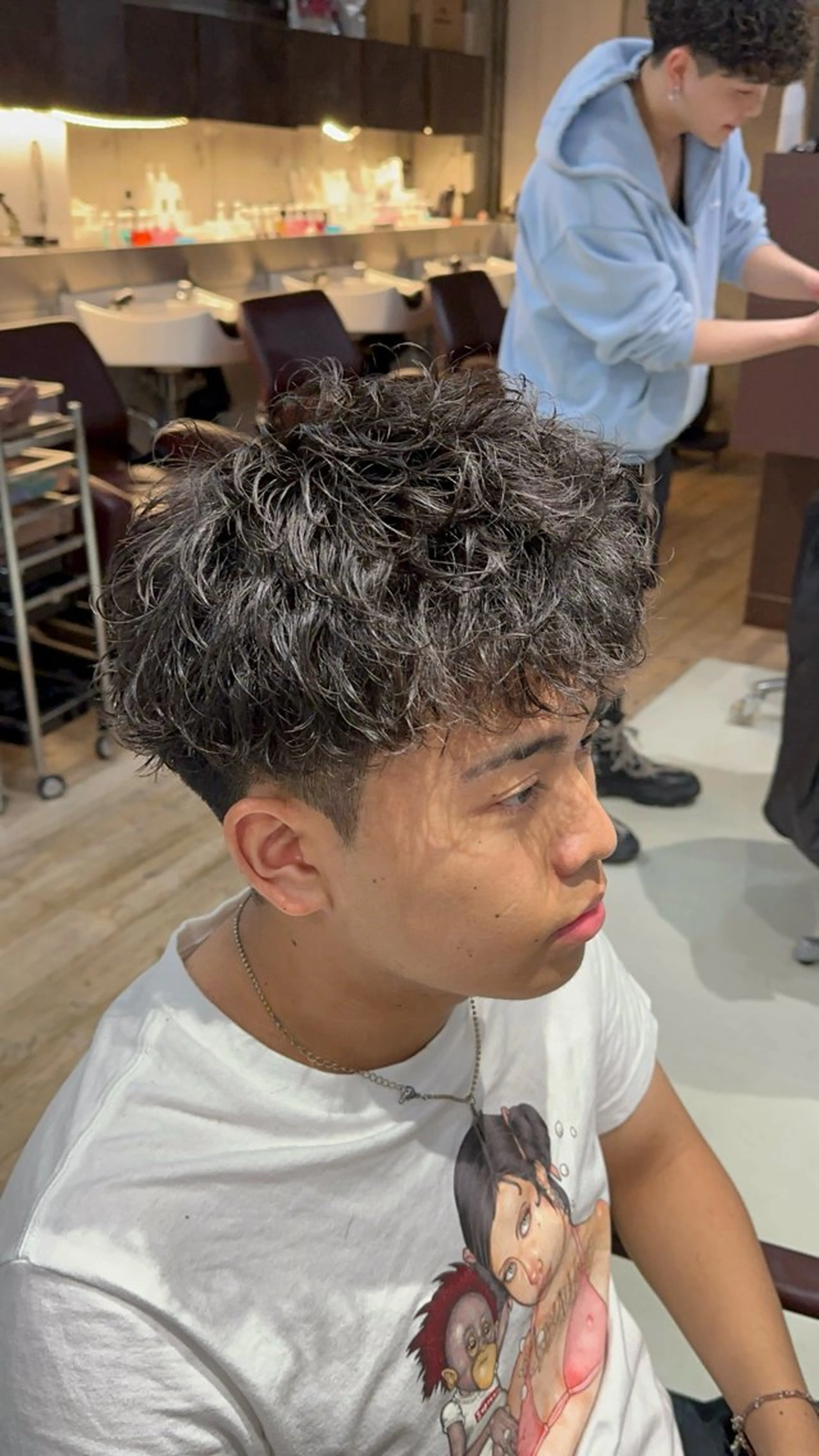 パーマ メンズ メンズパーマ カット パーマ fifth原宿 宮部蓮のヘアスタイル