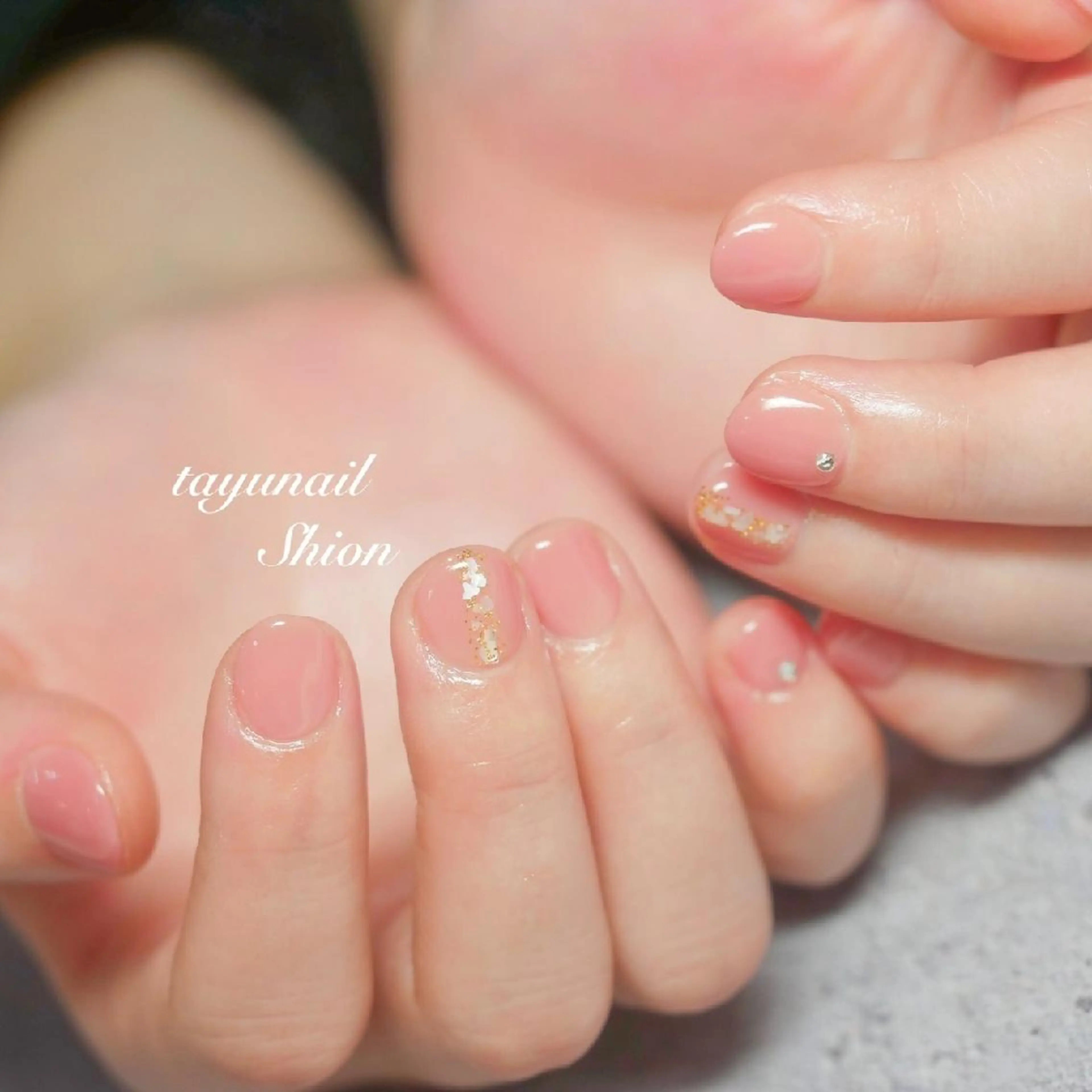ネイル アートネイル ブルー ジェルネイル 氷ネイル・うるうるネイル キラキラネイル ネイルサロン 【たゆnail】のネイルデザイン