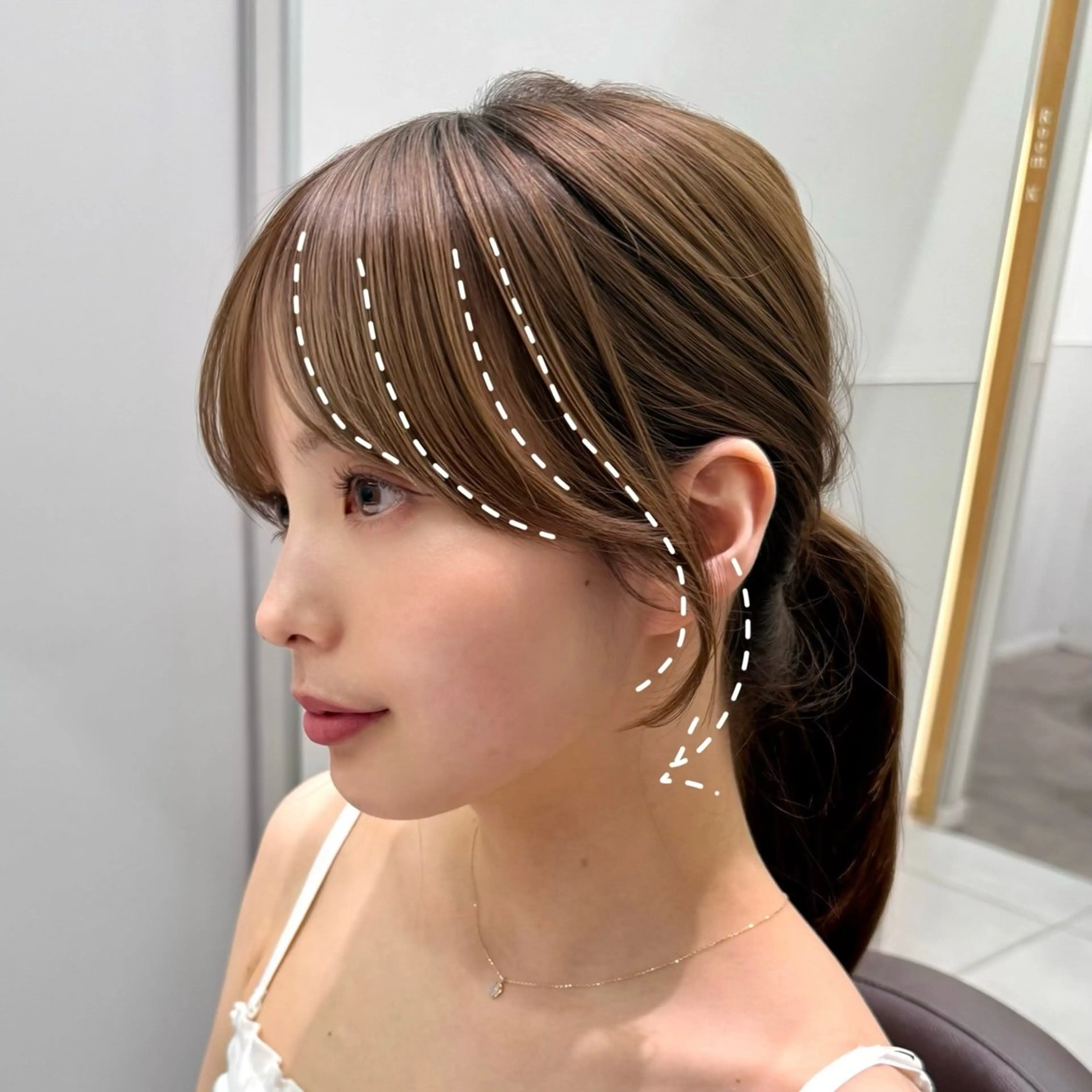 【🫧人気No.2🥈🫧】韓国顔まわりカット➕透明感カラー➕うるつや美髪プレミアムトリートメント✨️の写真