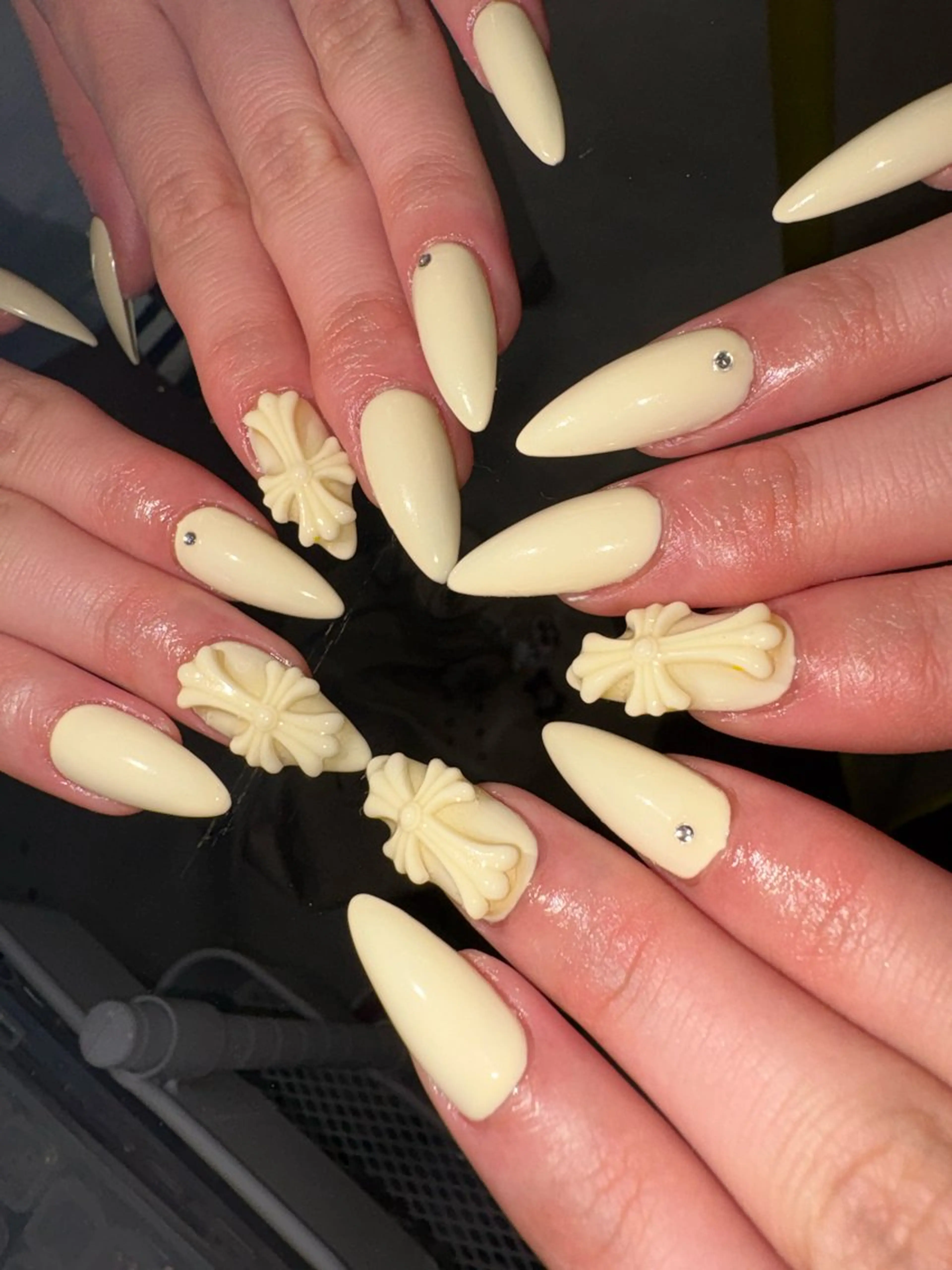 ネイル 春ネイル ハンドネイル 33nail✴️栄 スミレ❇️Gel-xのネイルデザイン