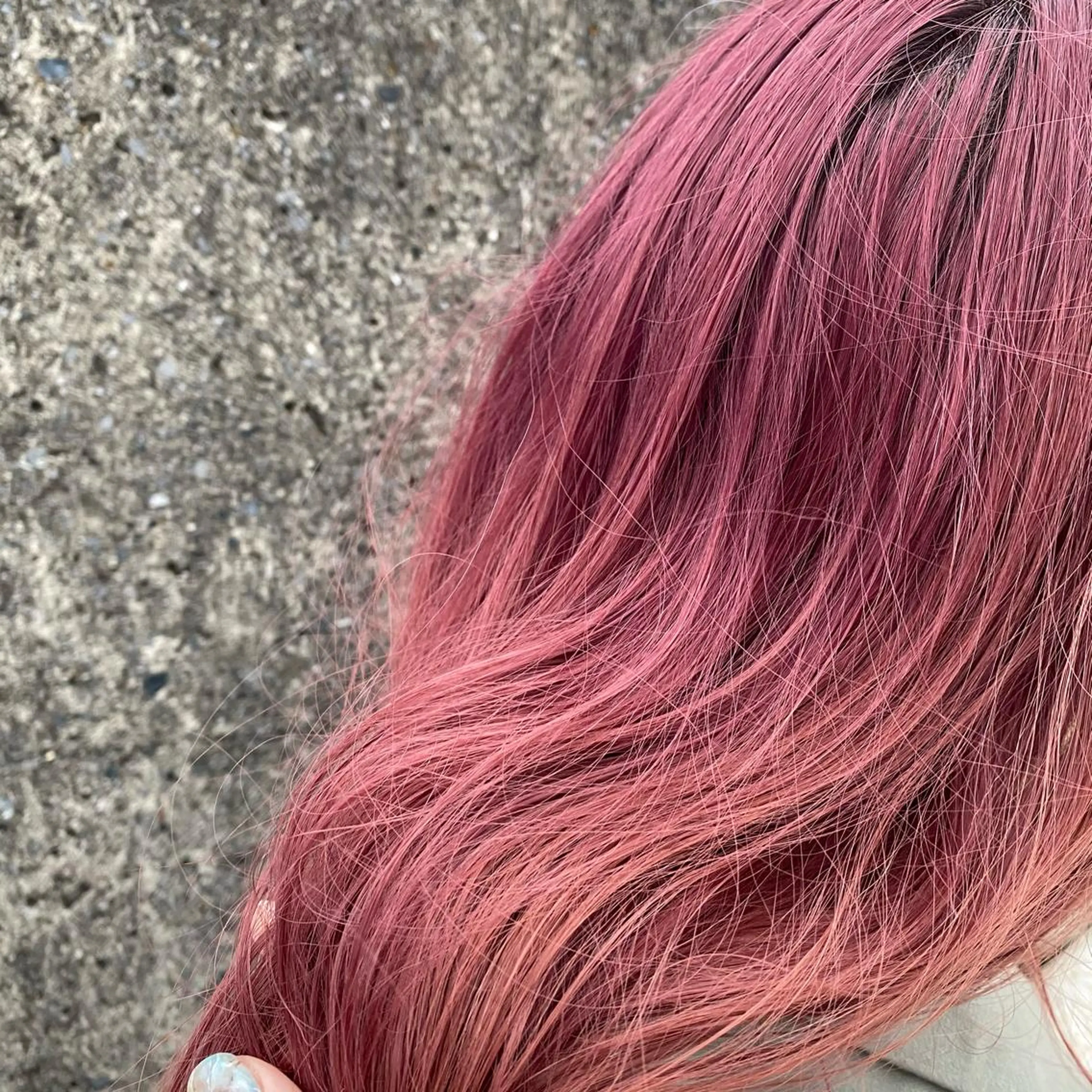 ミディアム カラー ピンクカラー 暖色カラー🍊 せきゆうかのヘアスタイル