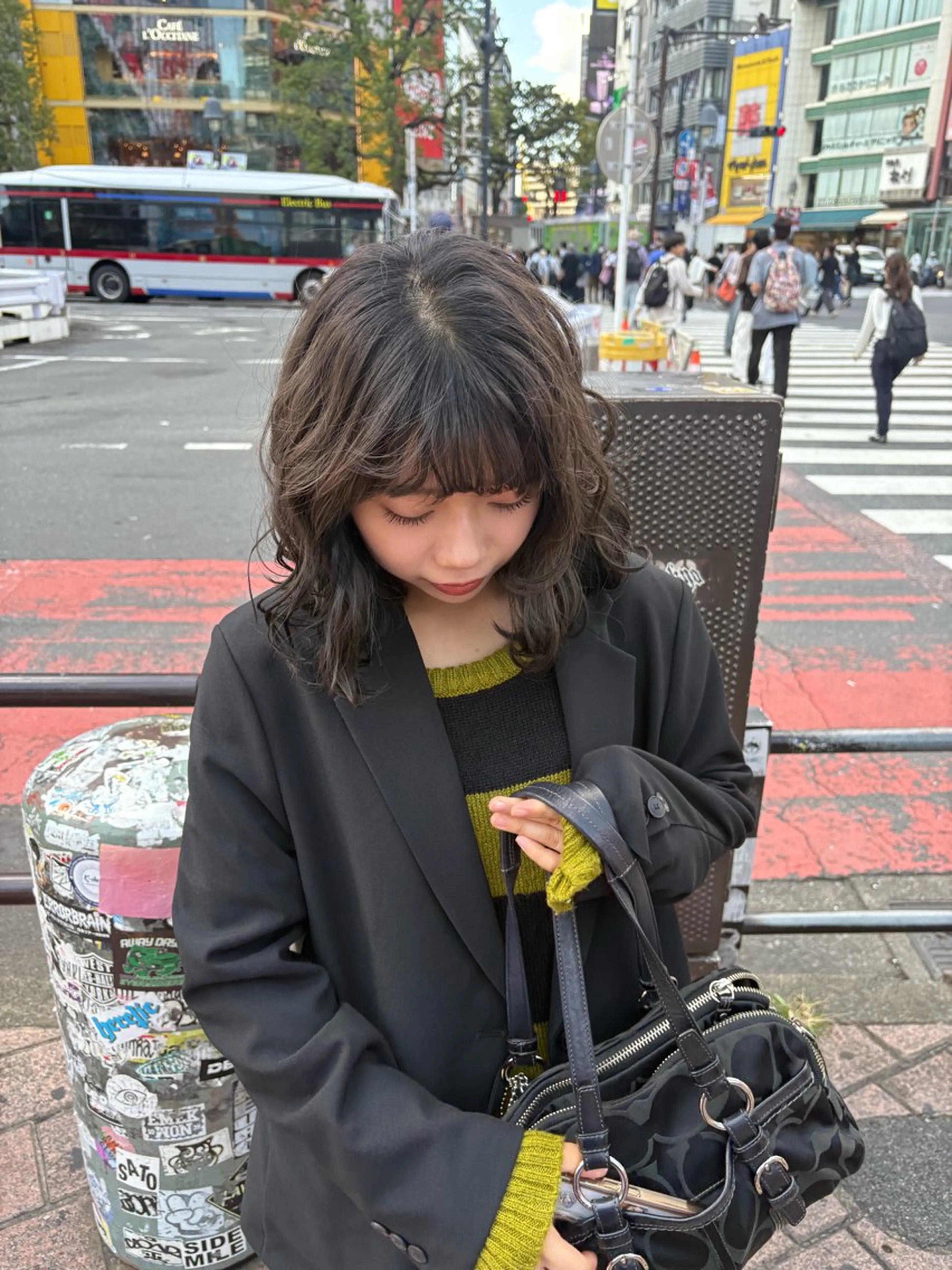 ミディアム パーマ ☀️個性派/横浜パ ーマ/暖色/ミミのヘアスタイル