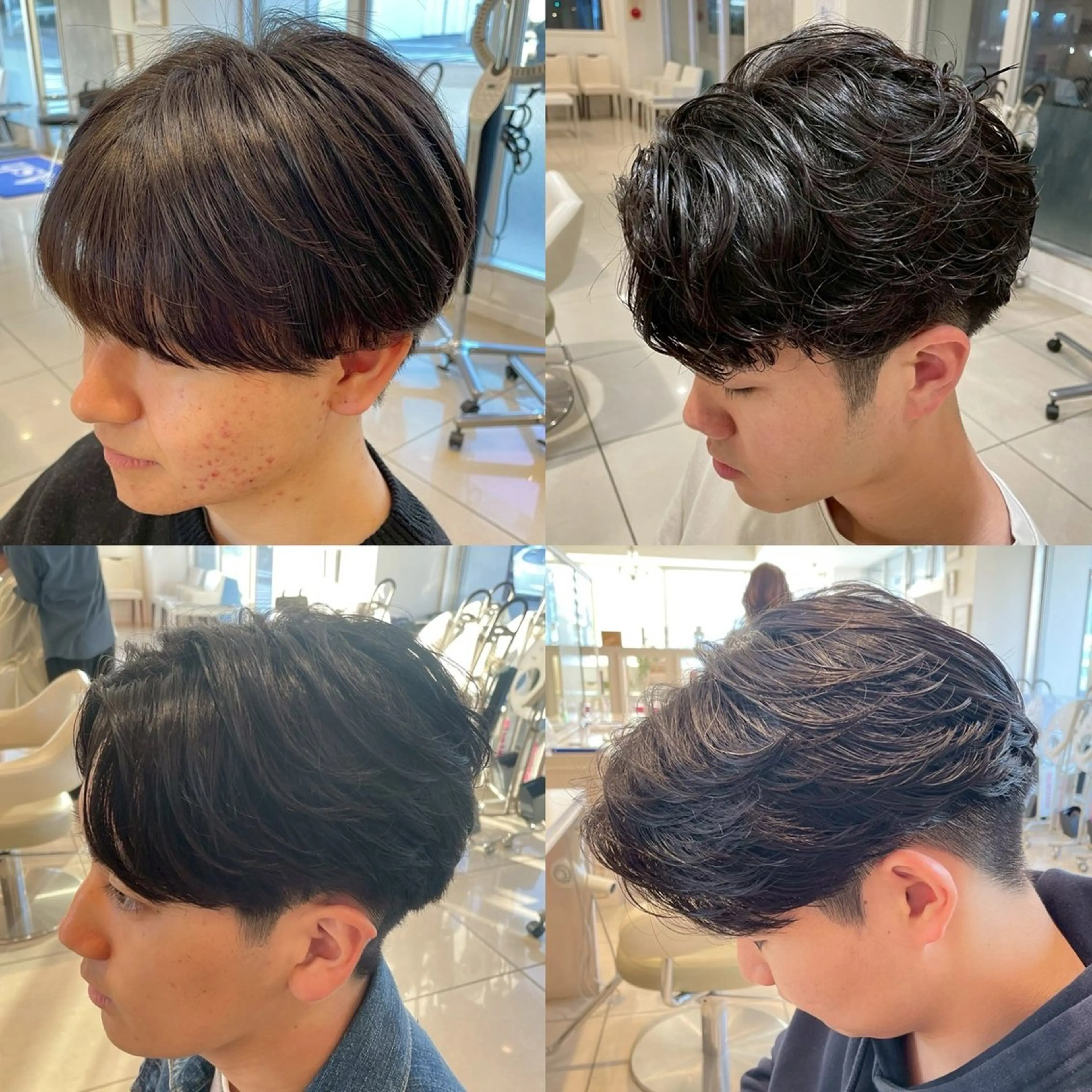 パーマ メンズ カット パーマ 萩野 秋華のヘアスタイル