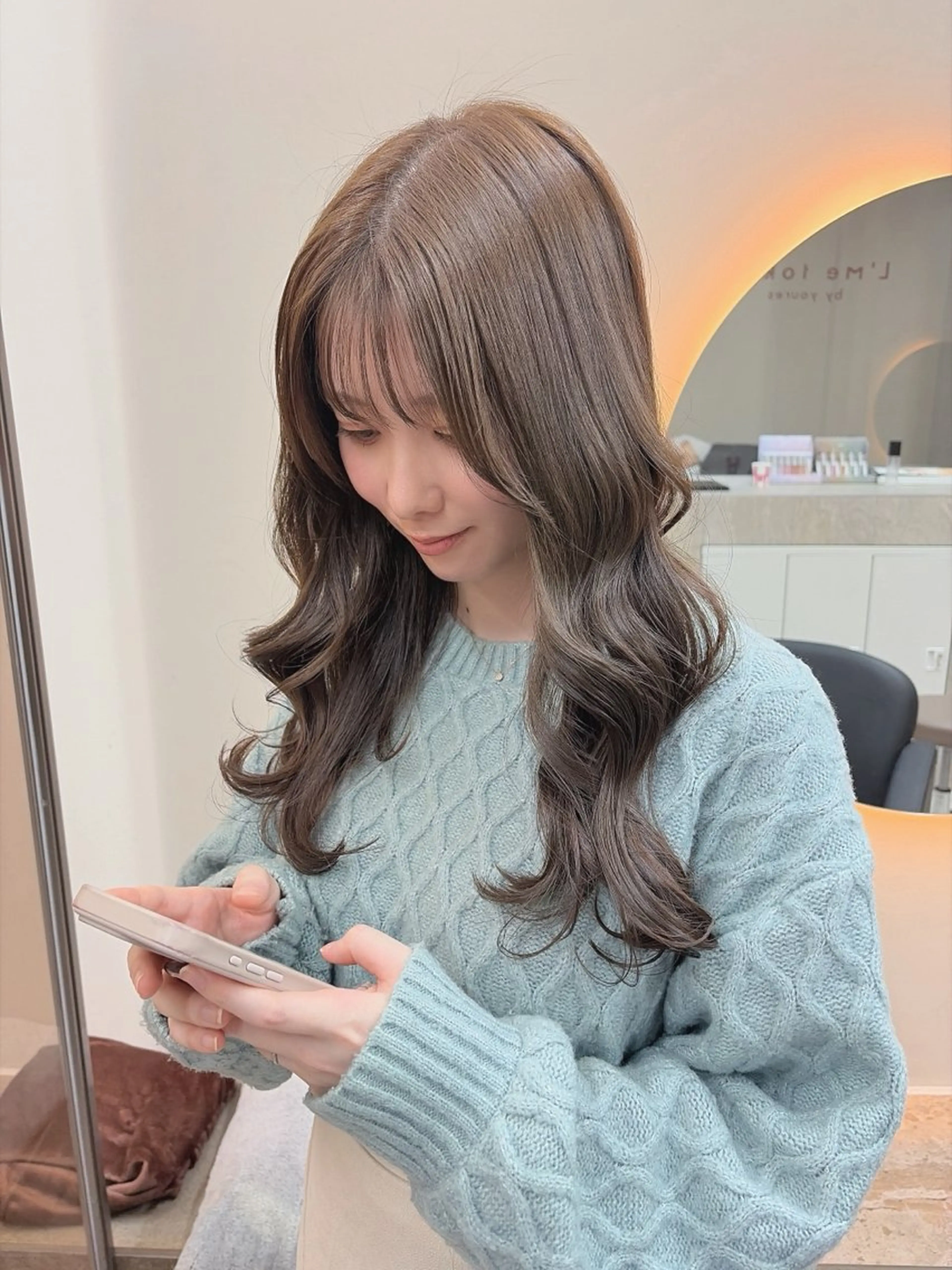 セミロング カラー パーマ ベージュカラー カット ヘアカラー トリートメント L’me  TOKYO by youres【エルメトーキョーバイユアーズ】所属・《柔らかhair𓍯 》木村美姫のヘアスタイル