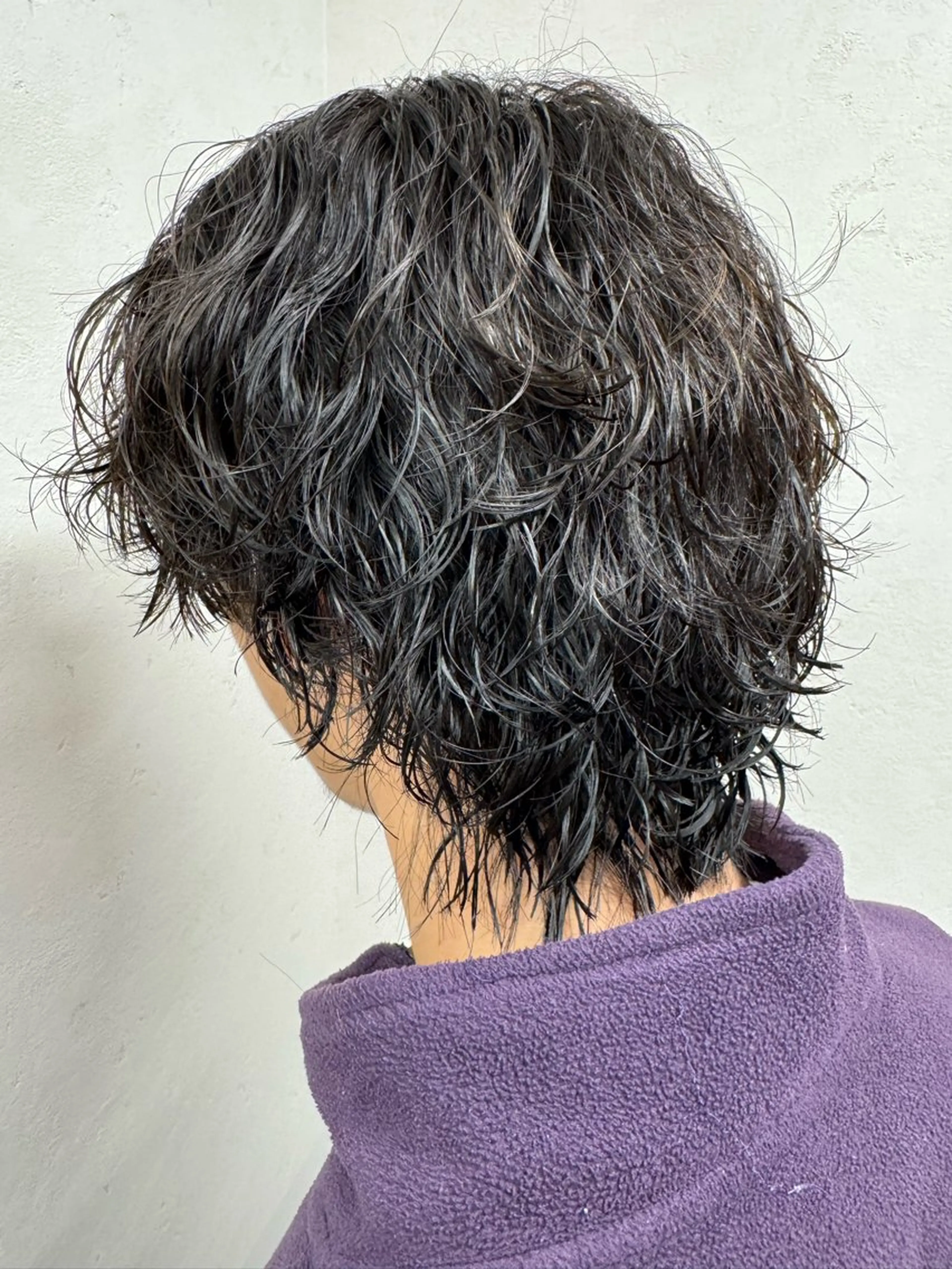 ミディアム パーマ メンズ カット パーマ パーマ/ハイトーン /吉田眞のヘアスタイル