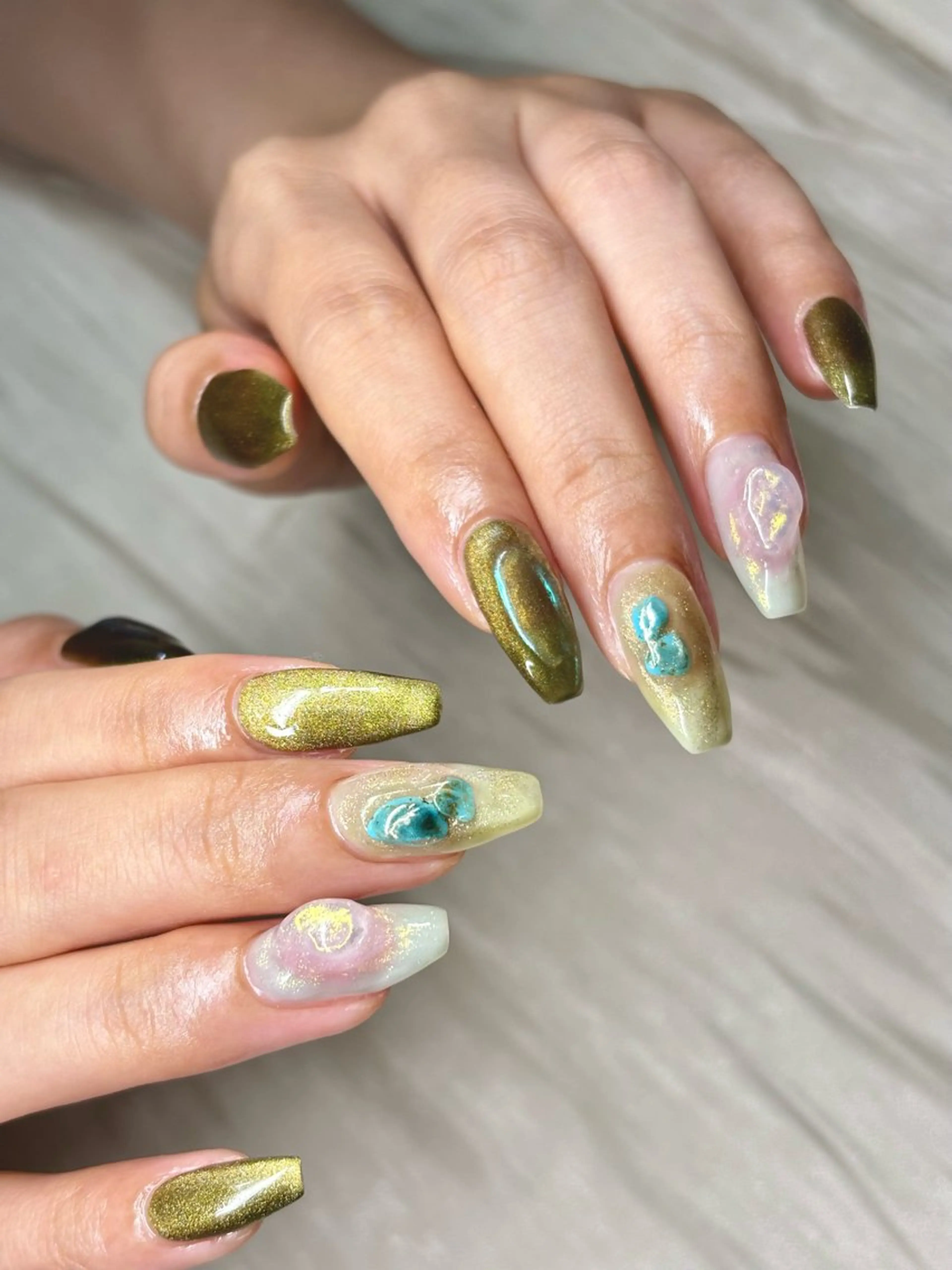 ネイル アートネイル ニュアンスネイル ETE LUNA NAILのネイルデザイン