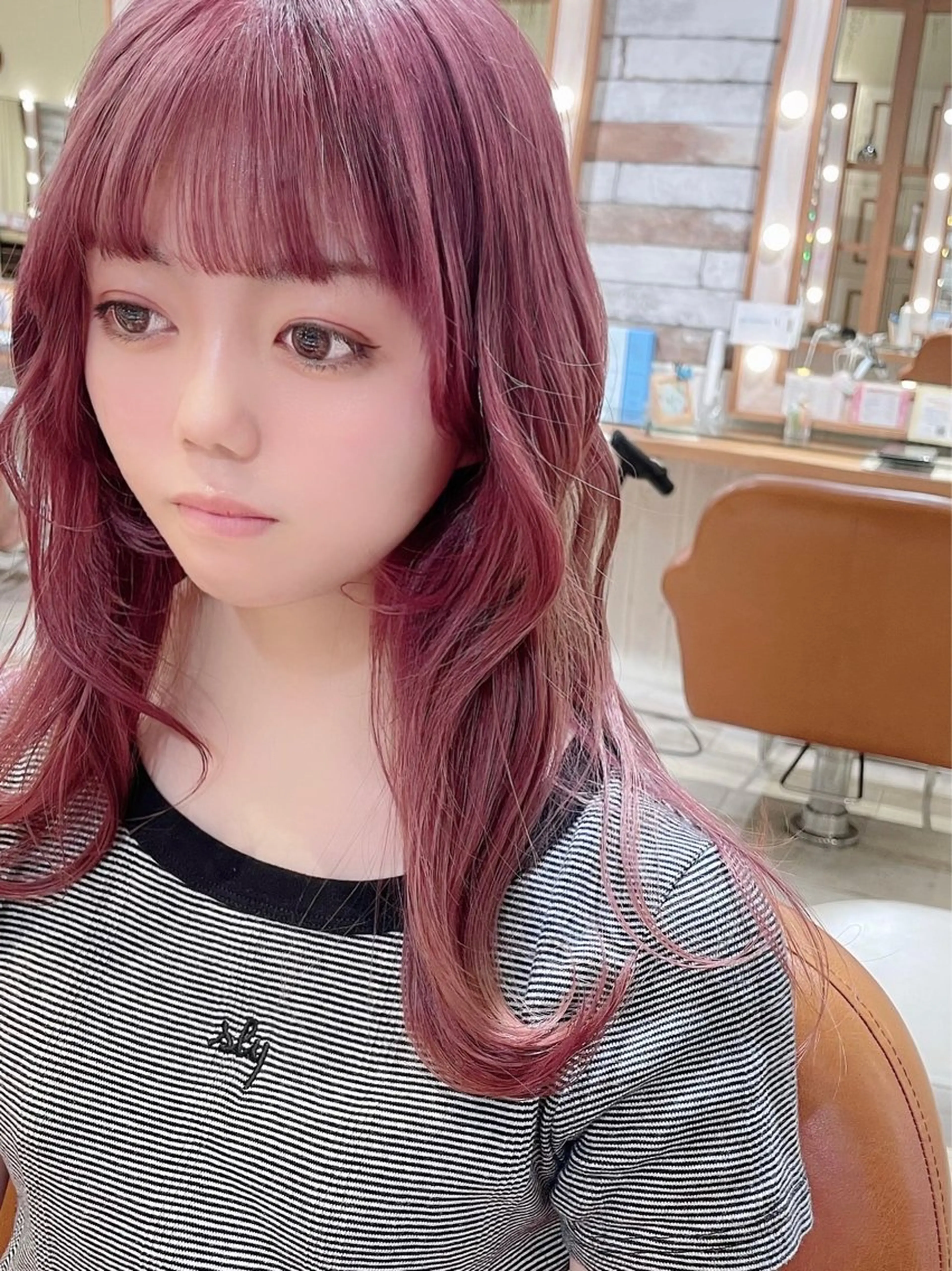 50%off❤️透明感たっぷり✨ツヤカラー+ 1stepトリートメント(ロング料金、カット無し)の写真