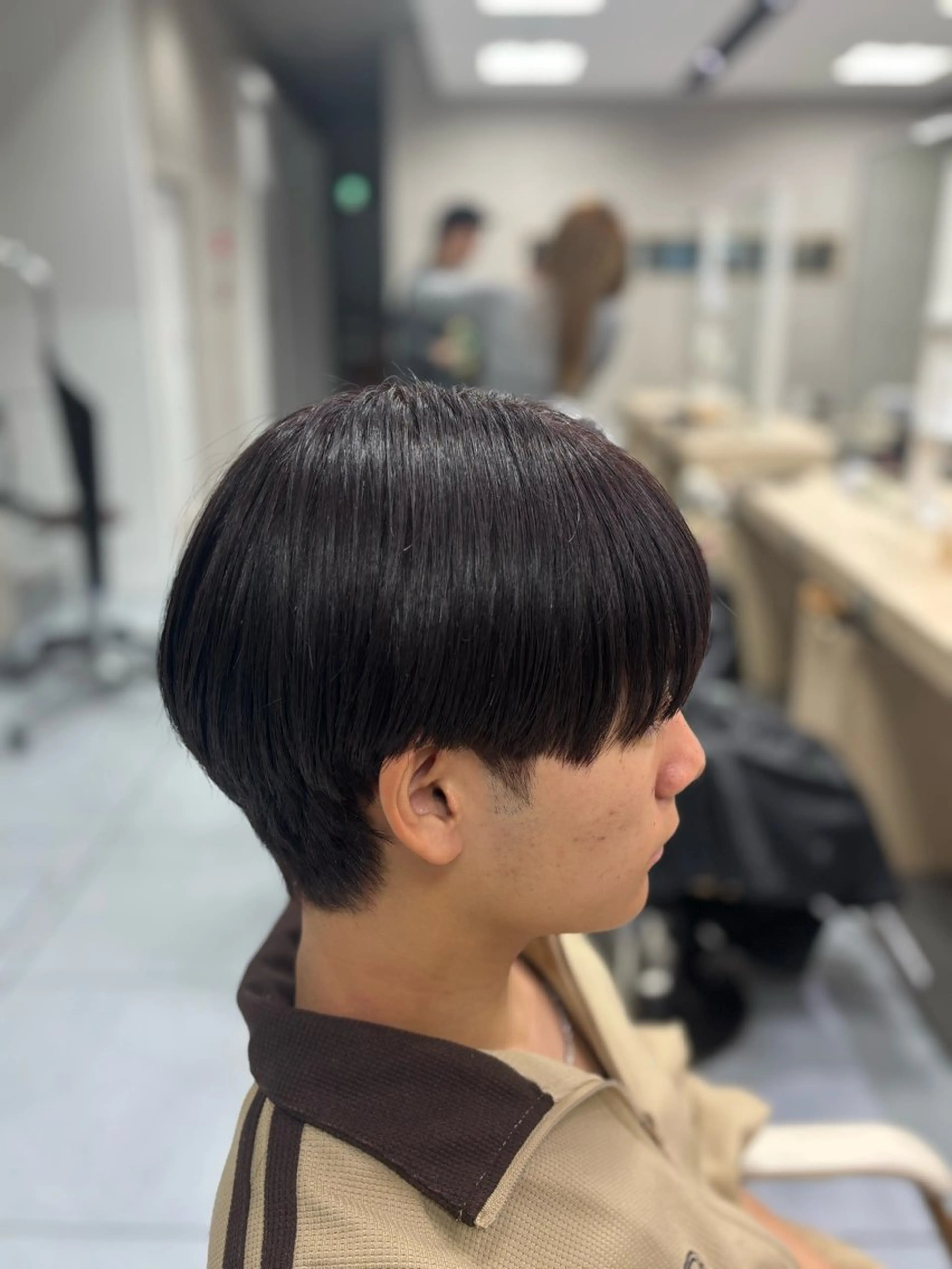 ショート パーマ メンズ カット 縮毛矯正 メンズ特化韓国風 パーマスタイル/りんのヘアスタイル