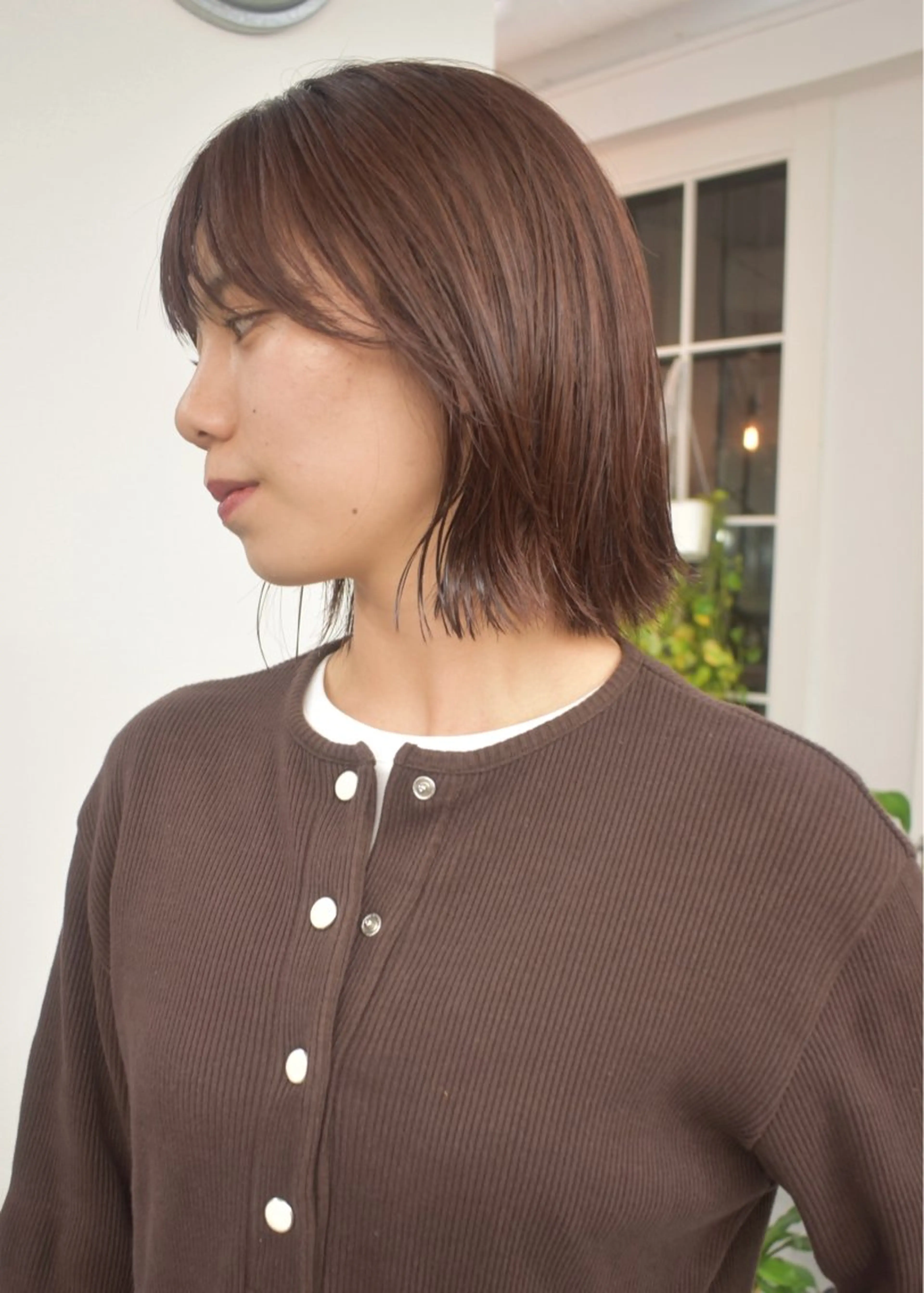 ミディアム カラー カット ヘアカラー トリートメント レイヤーボブ/ 艶カラー/サナ🌼のヘアスタイル