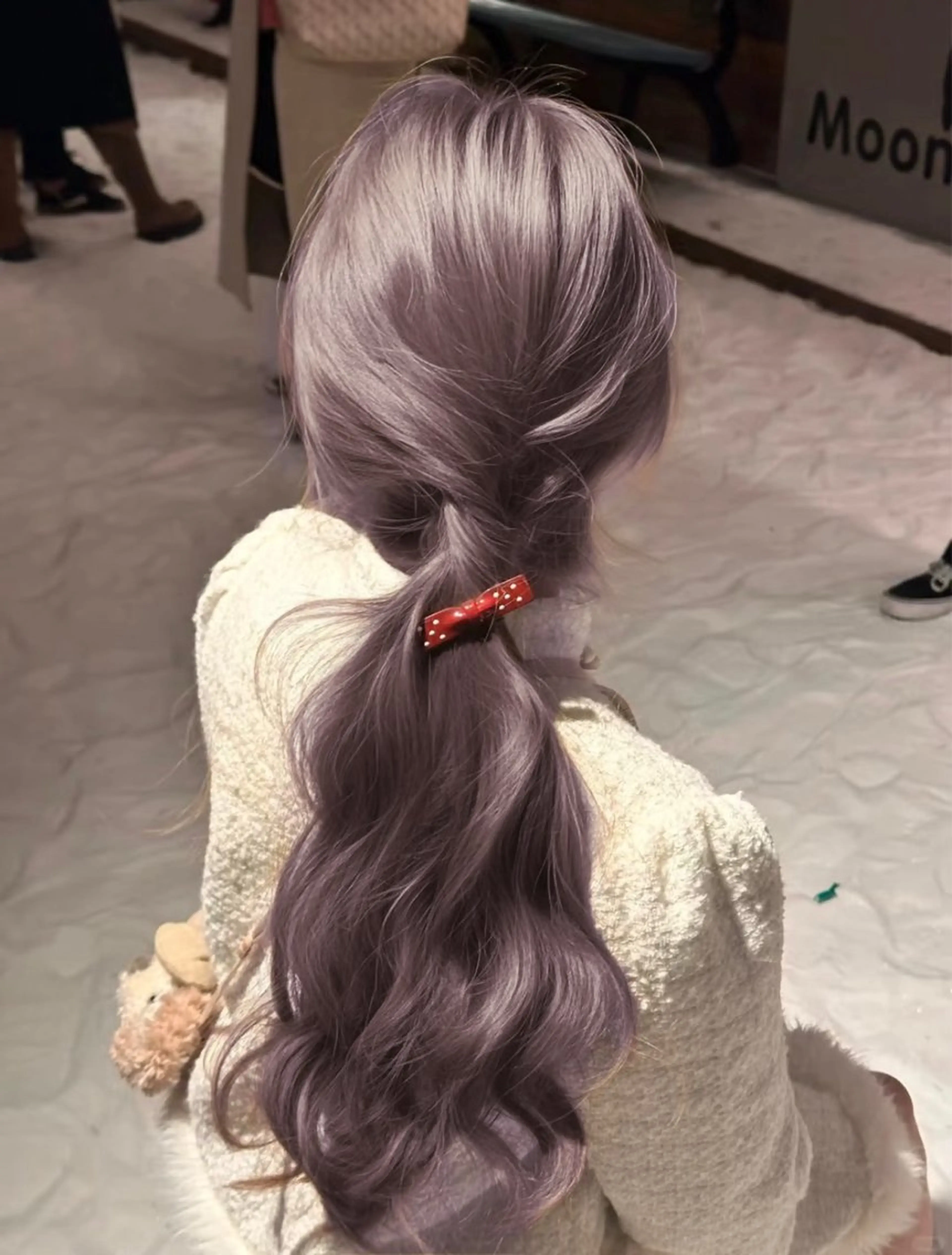 ロング ヘアカラー トリートメント 淡色ラベンダー♡ ニーナ🎀🦙のヘアスタイル