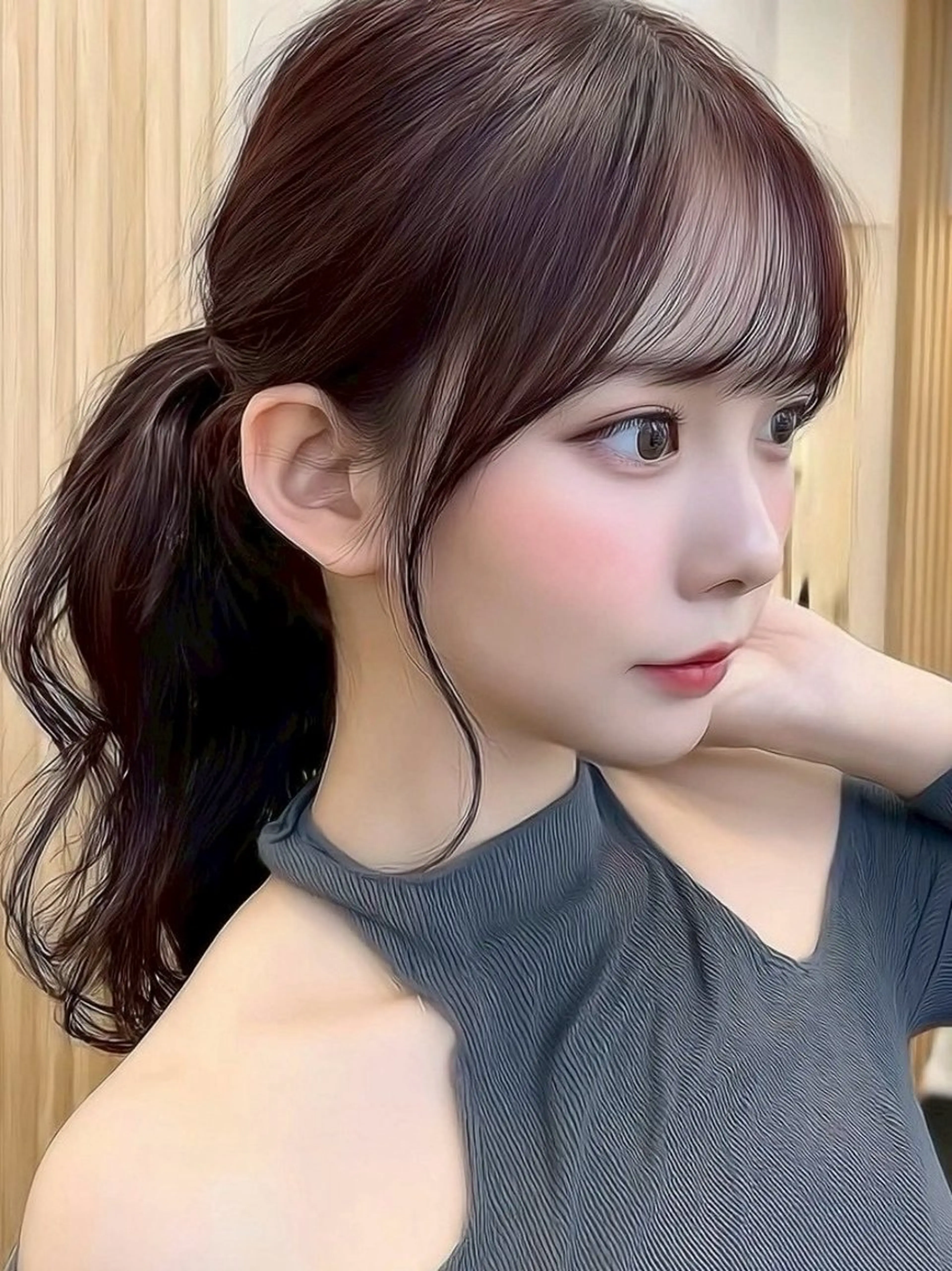 ミディアム カラー ミディアムパーマ 透明感カラー ボブ 髪質改善 似合わせカット カット ヘアカラー トリートメント 小顔カット✨ 透明感カラー/村上のヘアスタイル