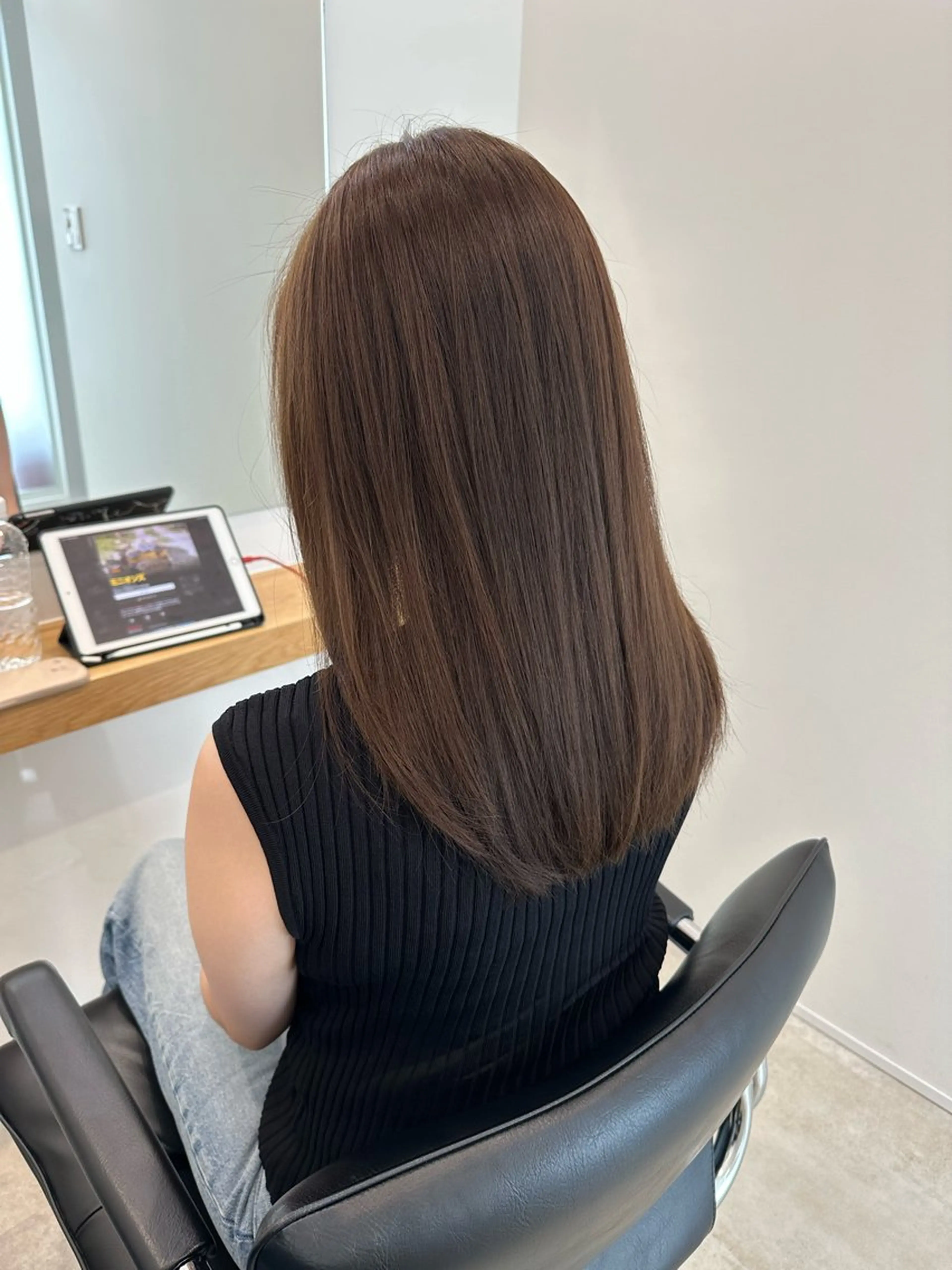 セミロング カラー ヘアカラー トリートメント レイヤー/ナチュラル 💐nao.のヘアスタイル