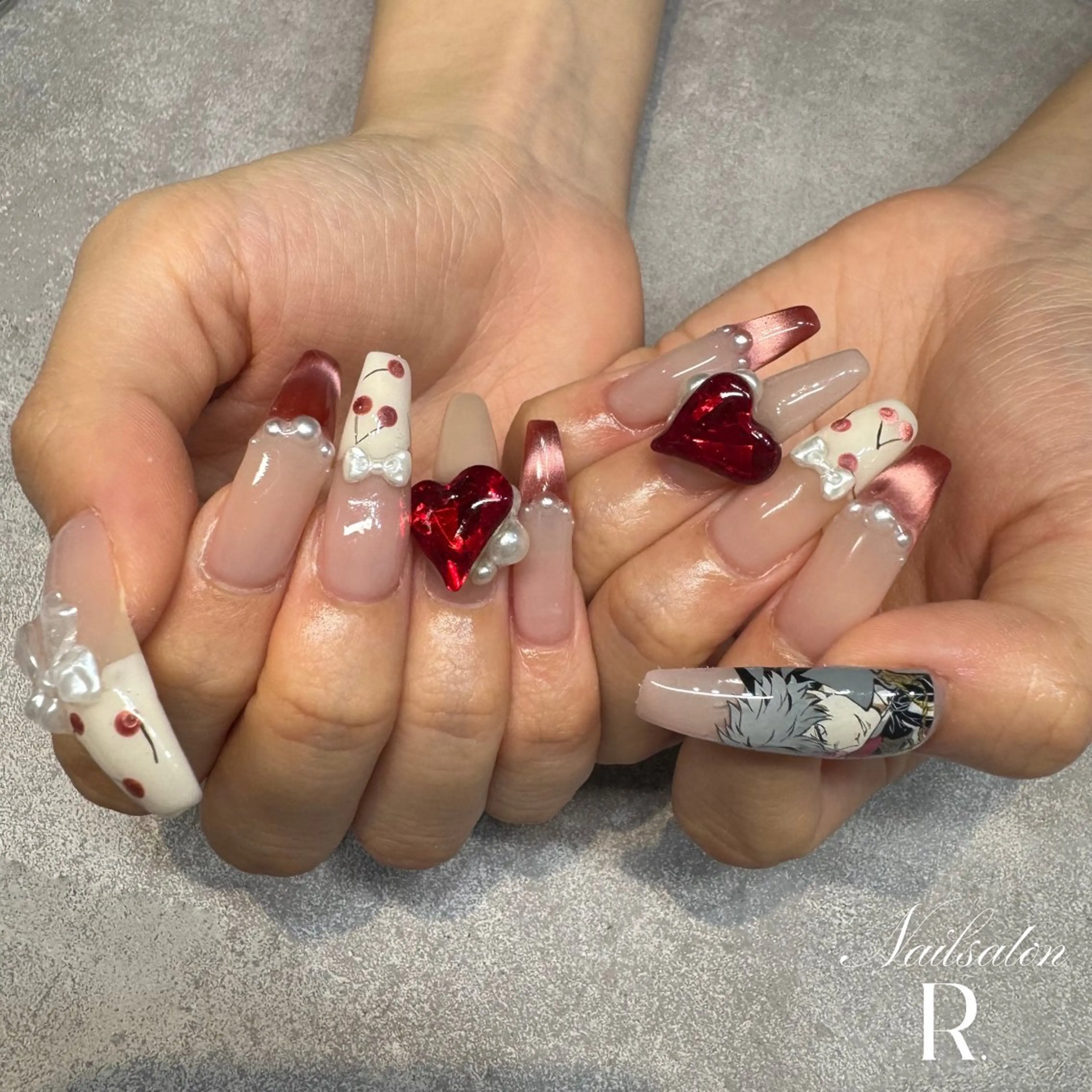 ネイル 持ち込み ハンドネイル Nailsalon r.のネイルデザイン