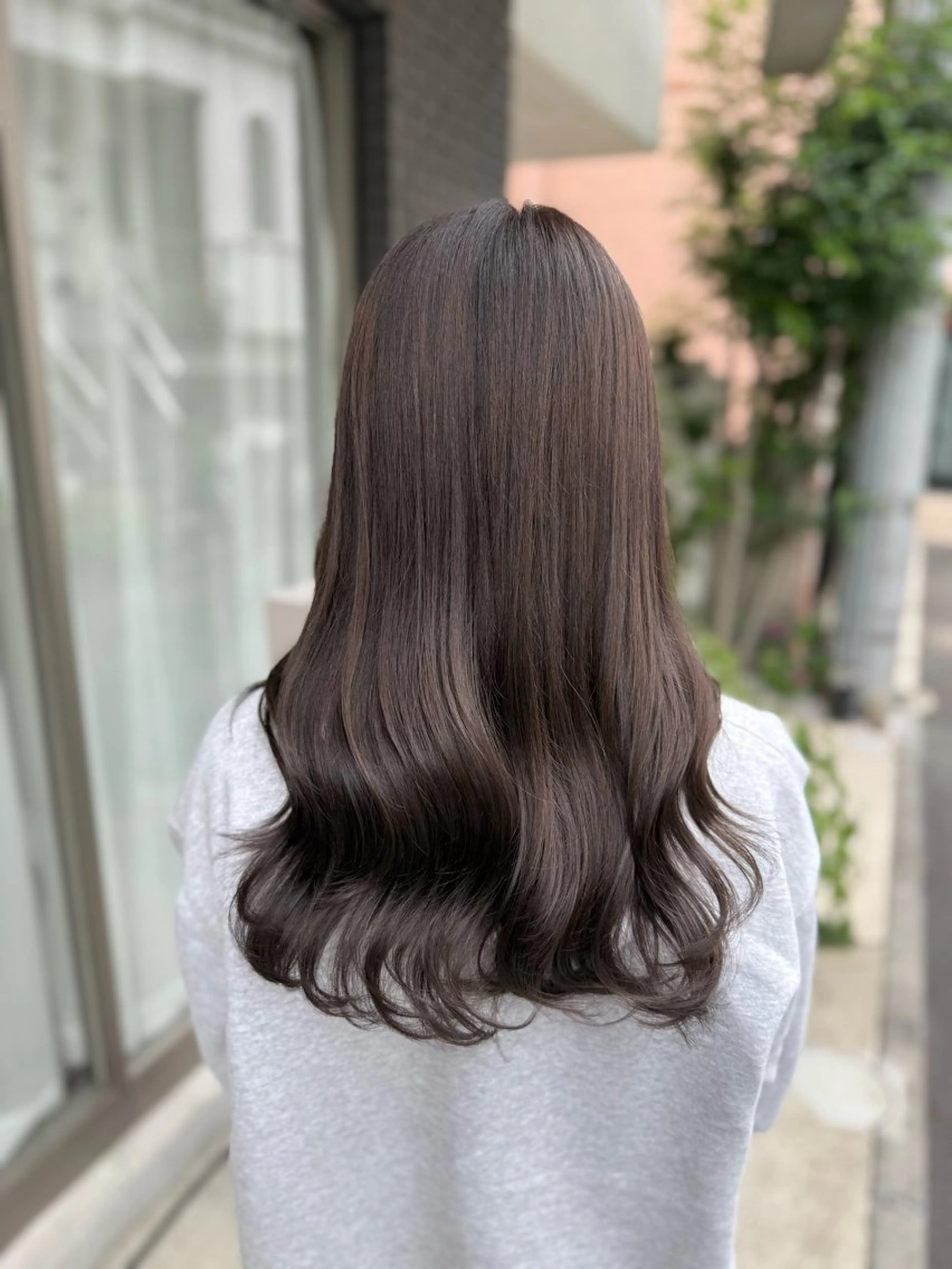 セミロング カラー グレージュ カット ヘアカラー トリートメント グレージュ/レイヤー /韓国ヘア/RISAのヘアスタイル