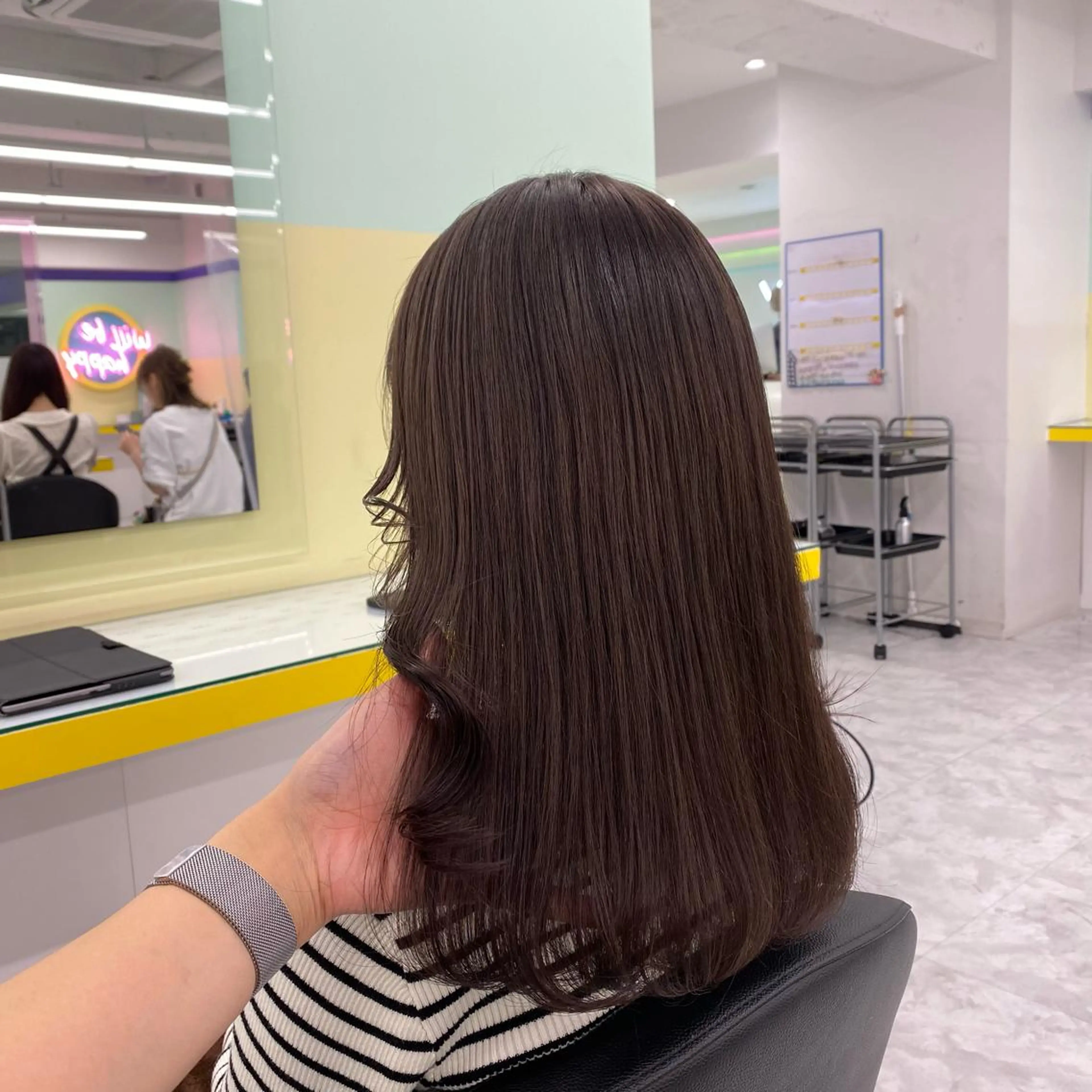 セミロング カラー ヘアアレンジ ヘアカラー トリートメント GOTODAY shair salon 横浜mare店所属・mai🍑暖色カラー /レイヤー💖のヘアスタイル