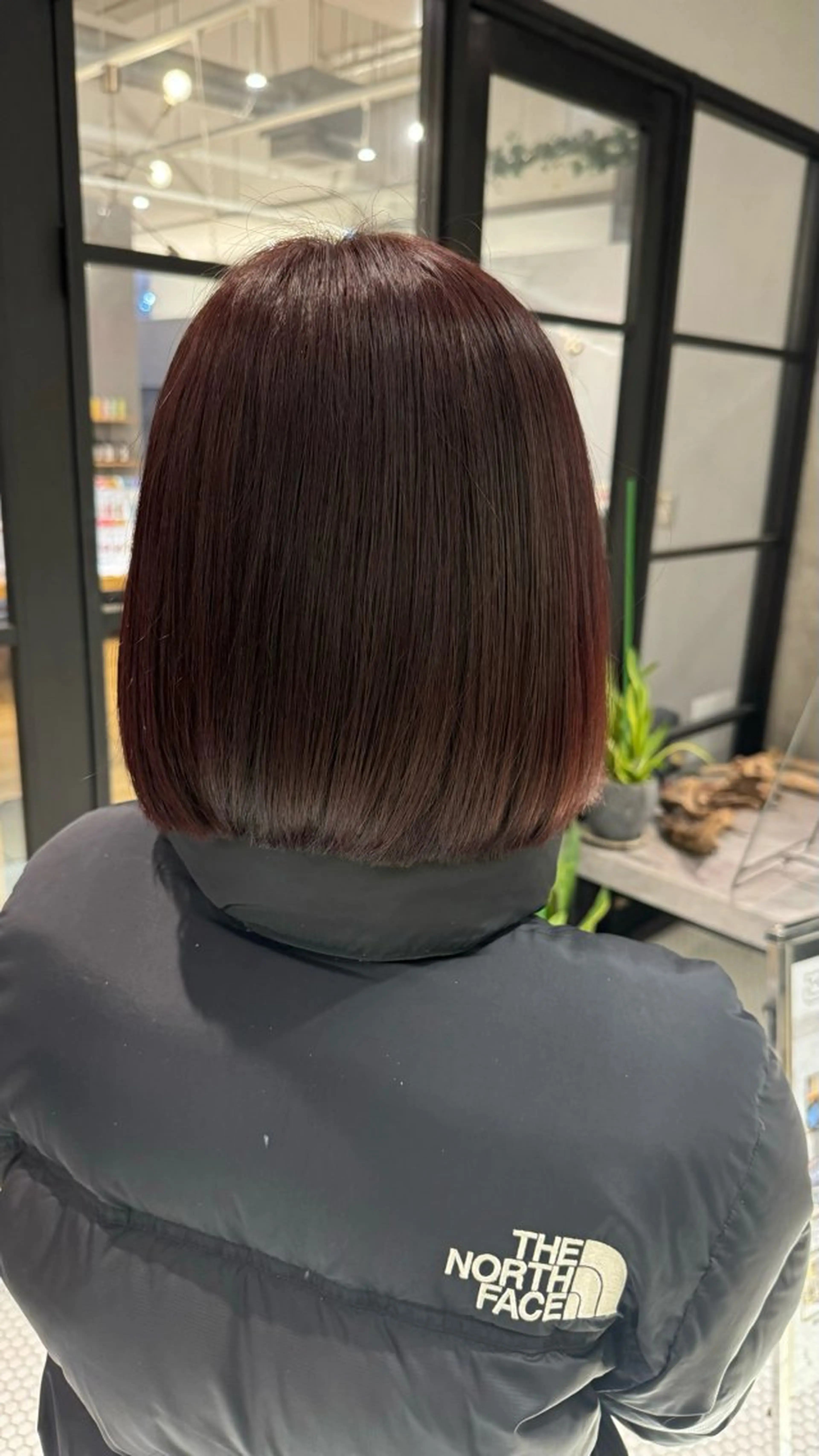 ショート カラー レッドカラー 藤原 萌衣のヘアスタイル