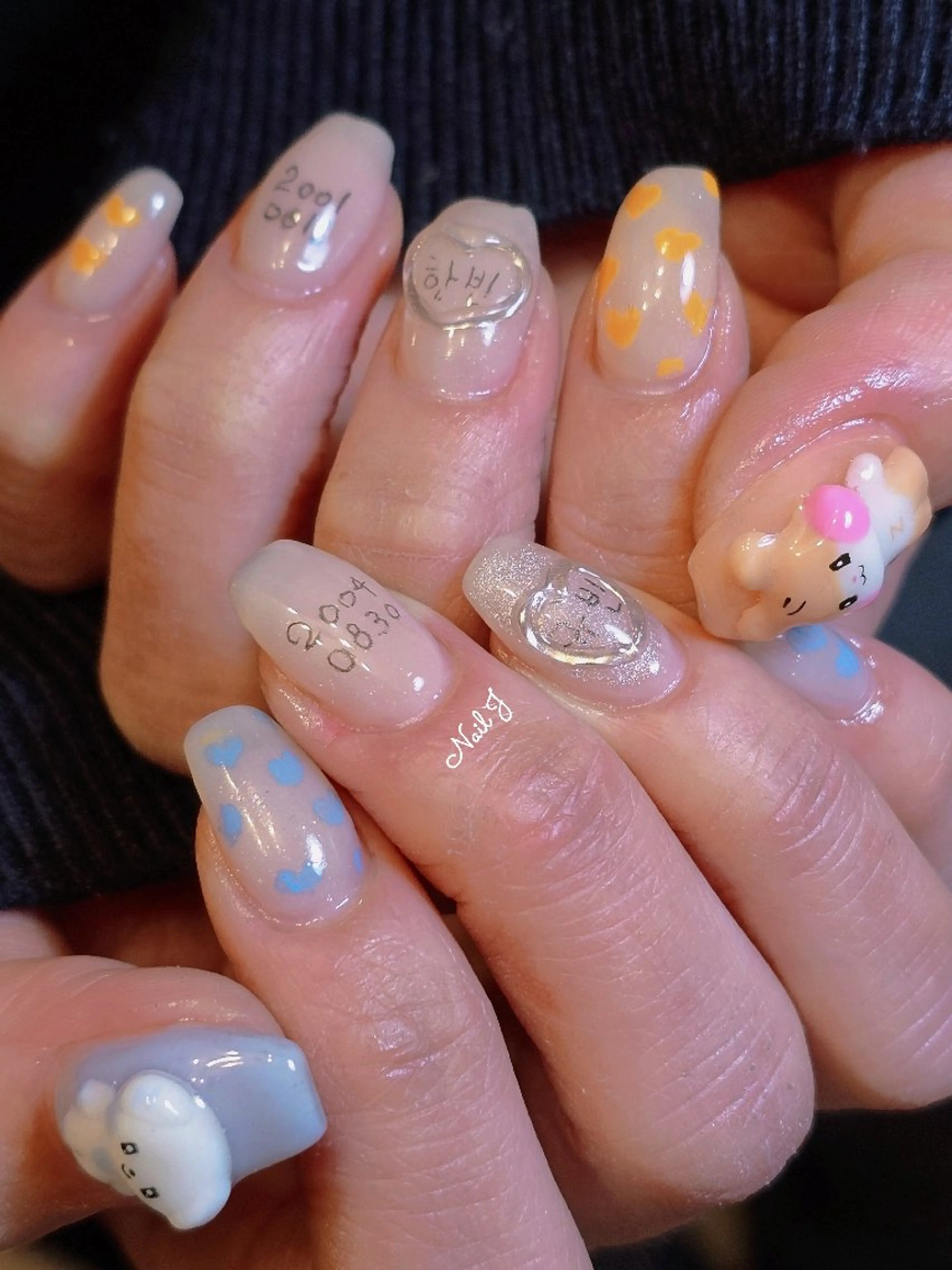 ネイル 韓国ネイル 冬ネイル ハンドネイル Nail Jのネイルデザイン